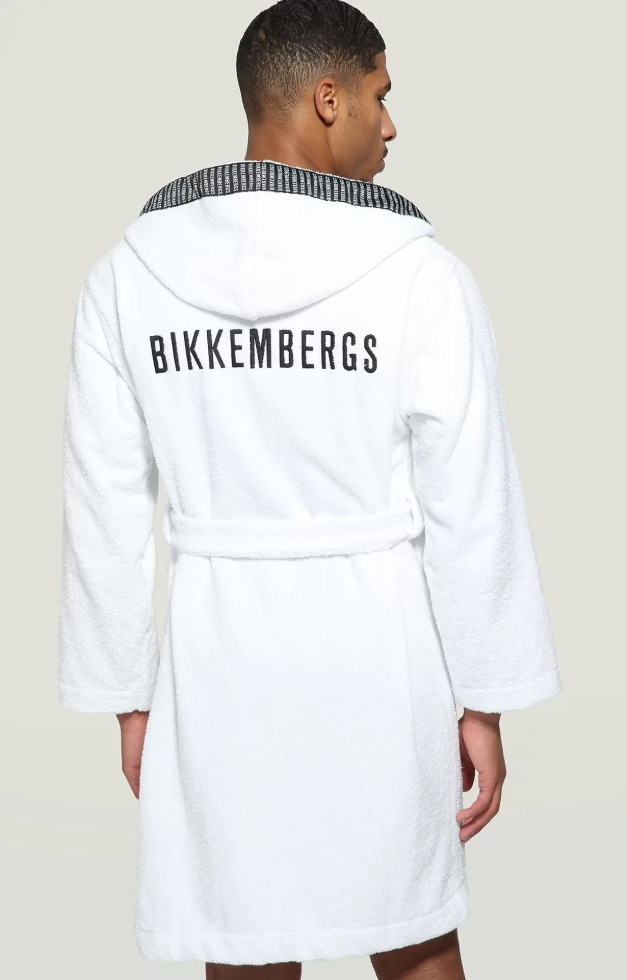 Bikkembergs Accappatoio Uomo Con Tape white Shop