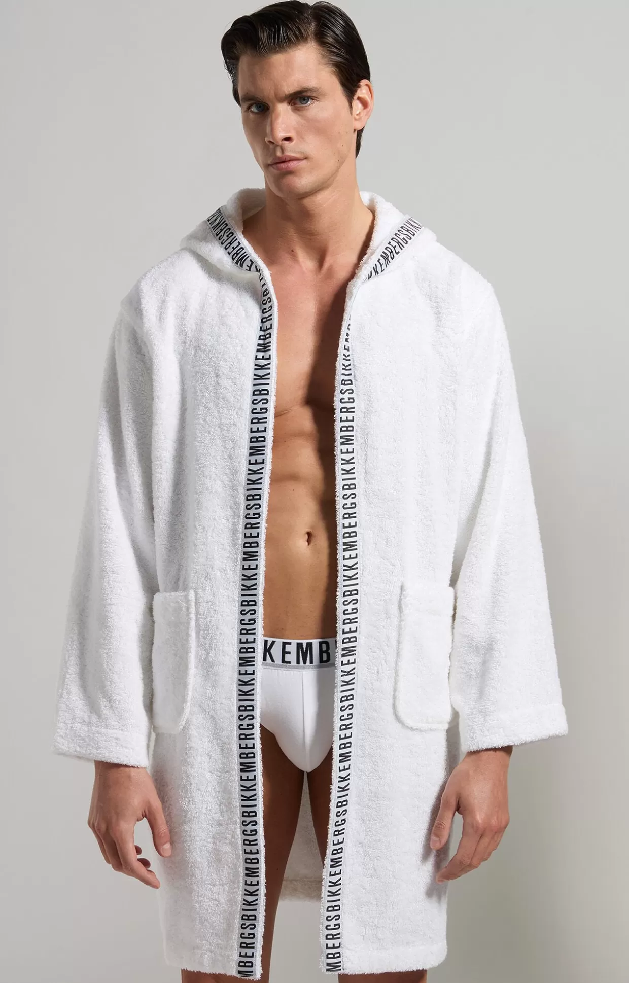 Bikkembergs Accappatoio Uomo In Cotone white Sale