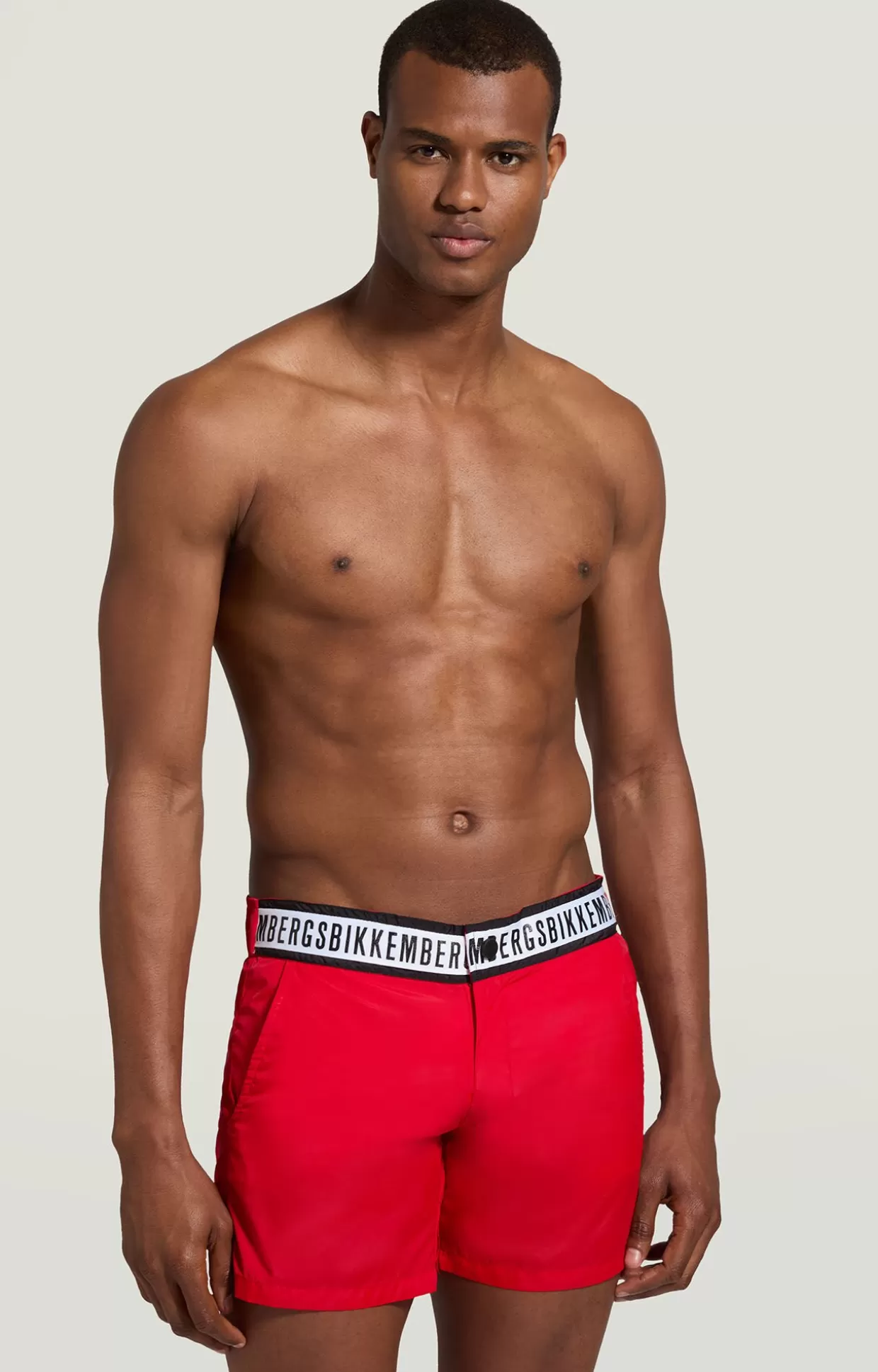 Bikkembergs Bermuda Mare Uomo Con Tape red Cheap