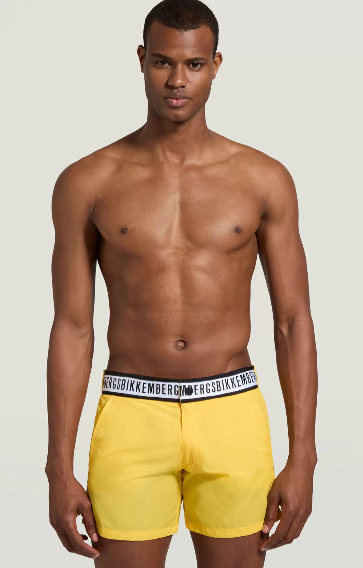 Bikkembergs Bermuda Mare Uomo Con Tape yellow Flash Sale