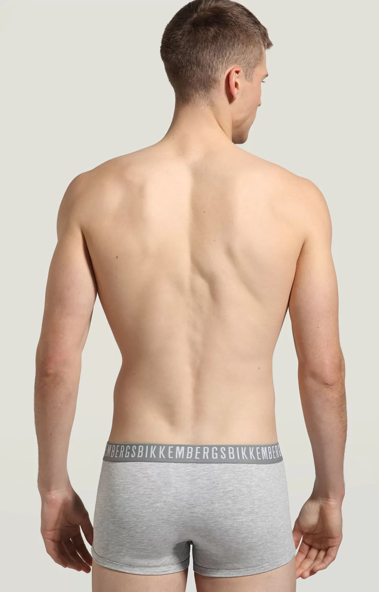 Bikkembergs Bi-pack Boxer Uomo In Cotone Stretch grey melange Discount