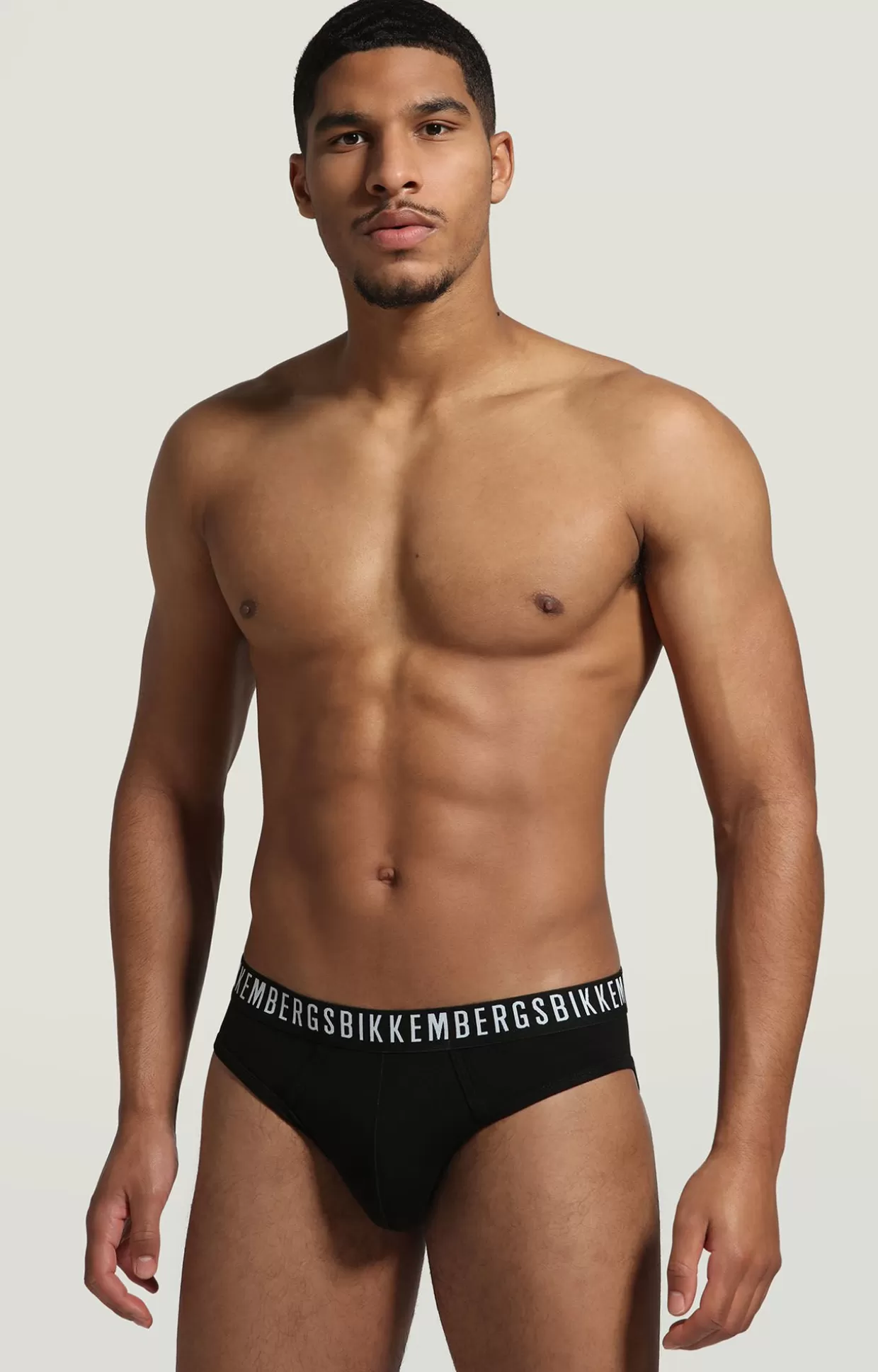 Bikkembergs Bi-pack Slip Uomo In Cotone Stretch black New