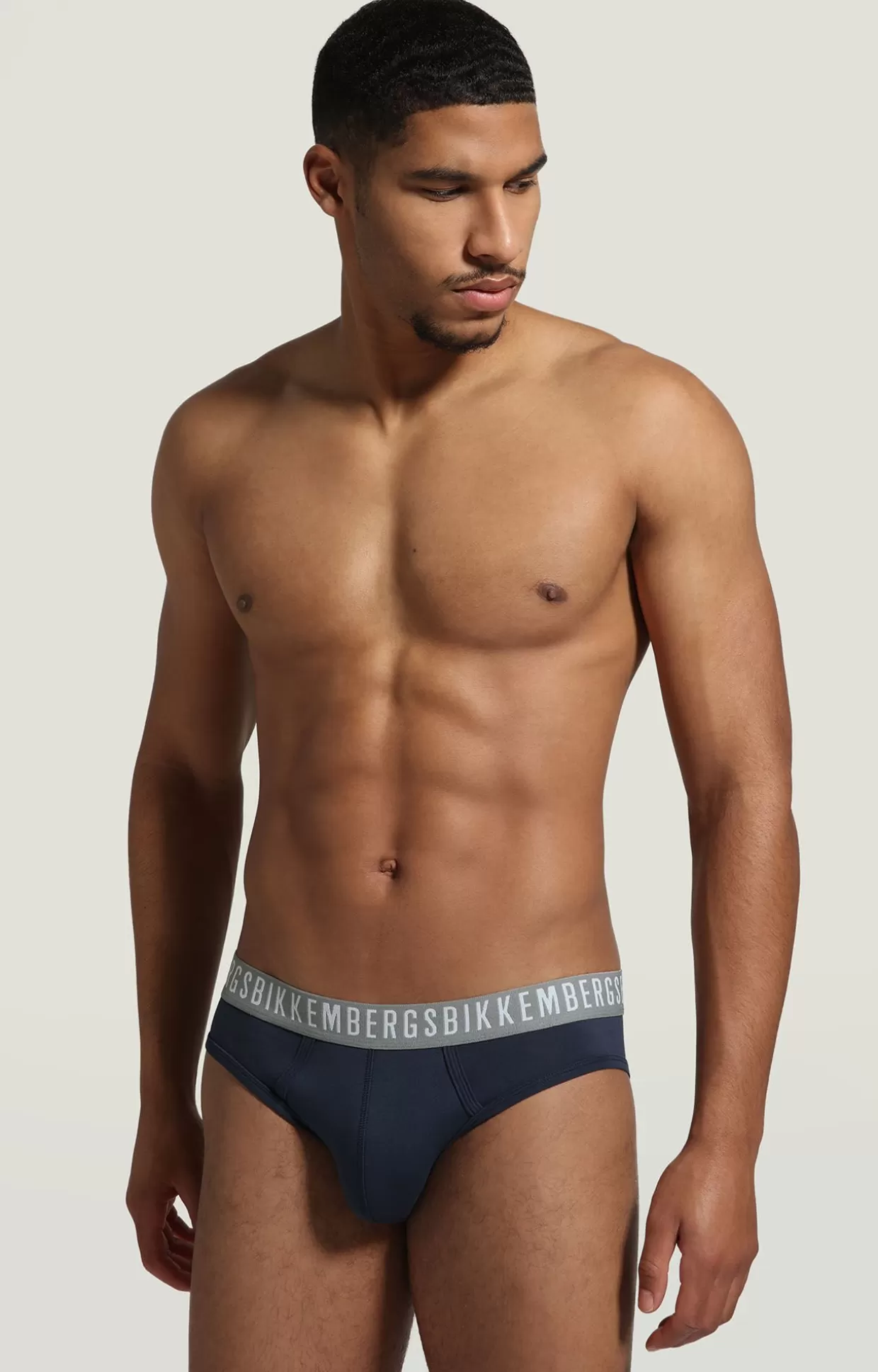 Bikkembergs Bi-pack Slip Uomo In Cotone Stretch navy Flash Sale