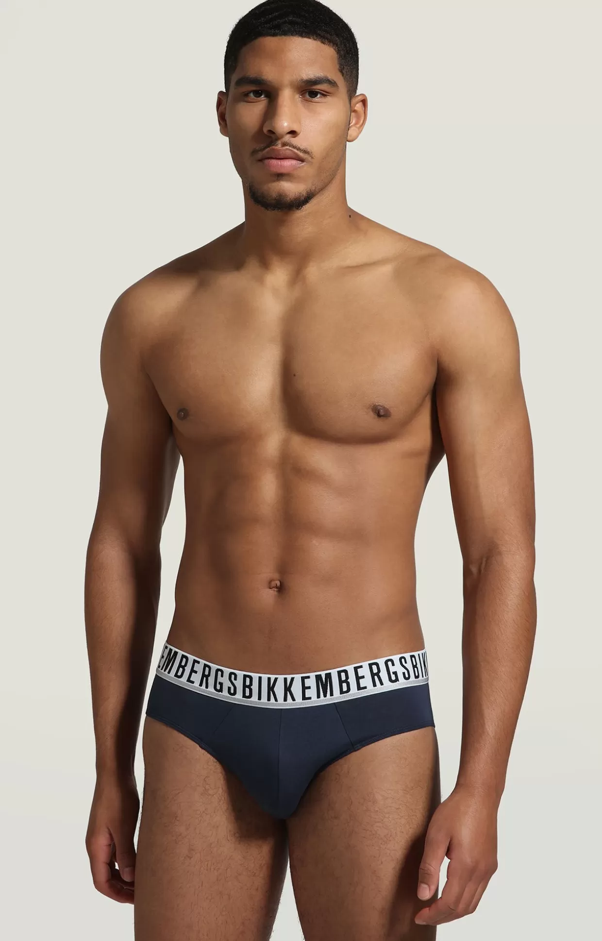 Bikkembergs Bi-pack Slip Uomo In Cotone Stretch navy Flash Sale