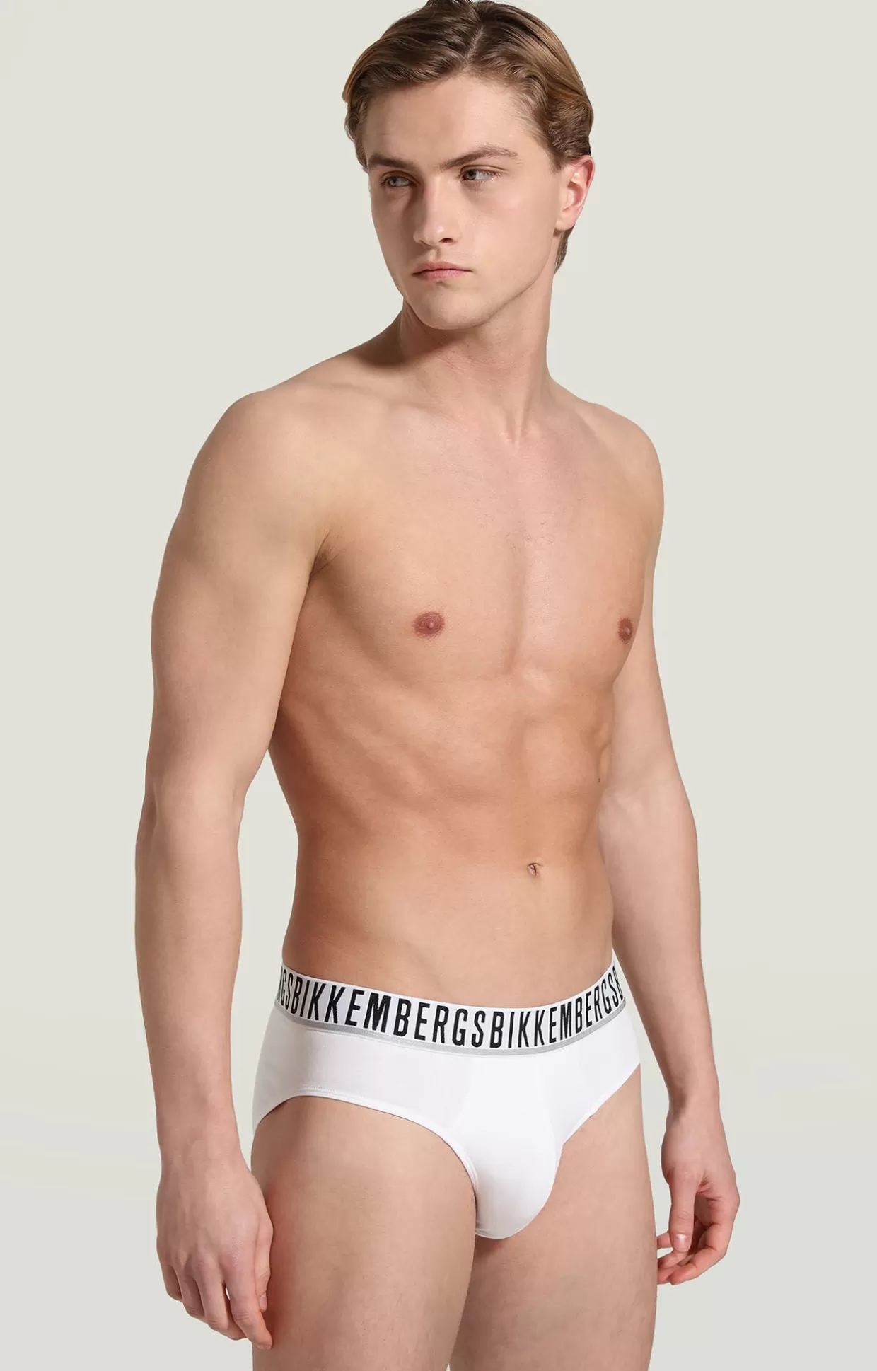 Bikkembergs Bi-pack Slip Uomo In Cotone Stretch white New