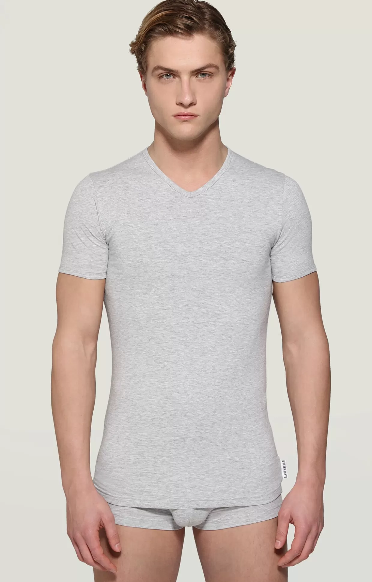 Bikkembergs Bi-pack T-shirt Intima Scollo A V grey melange Sale