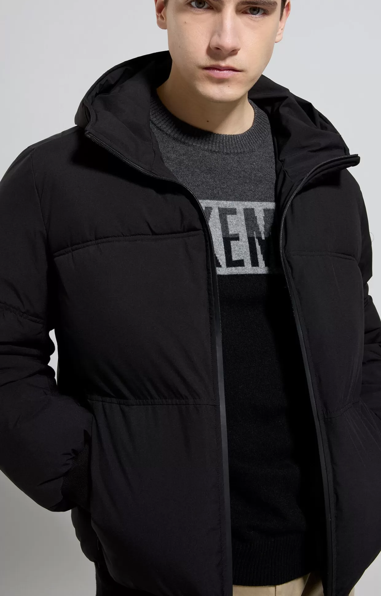 Bikkembergs Bomber Con Cappuccio Uomo meteorite black Fashion