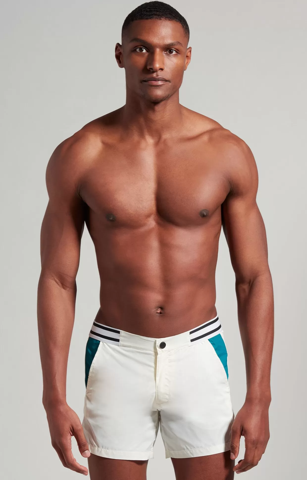 Bikkembergs Boxer Mare Corti Righe marshmallow Discount