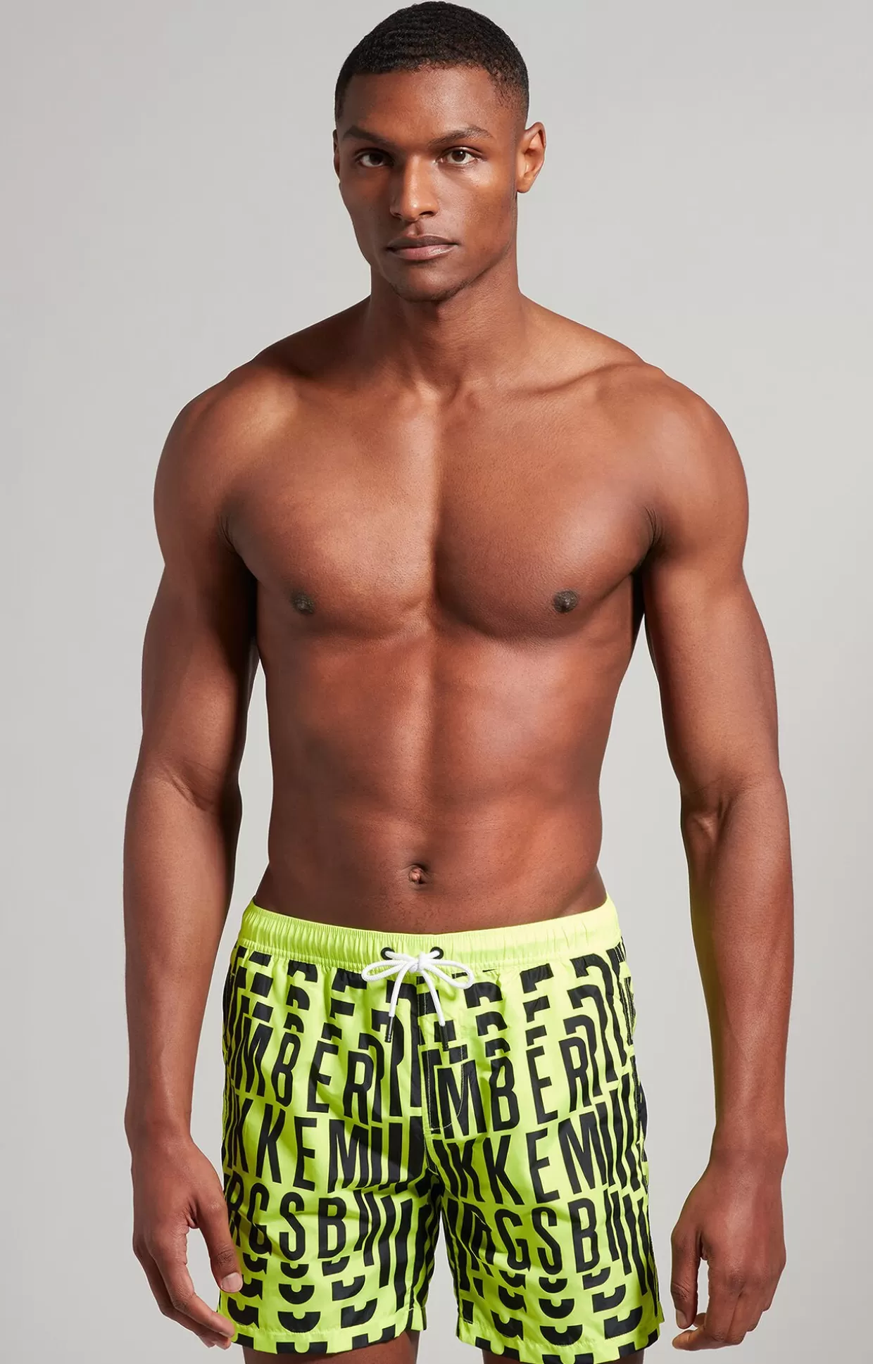 Bikkembergs Boxer Uomo Logo All-over yellow fluo Discount