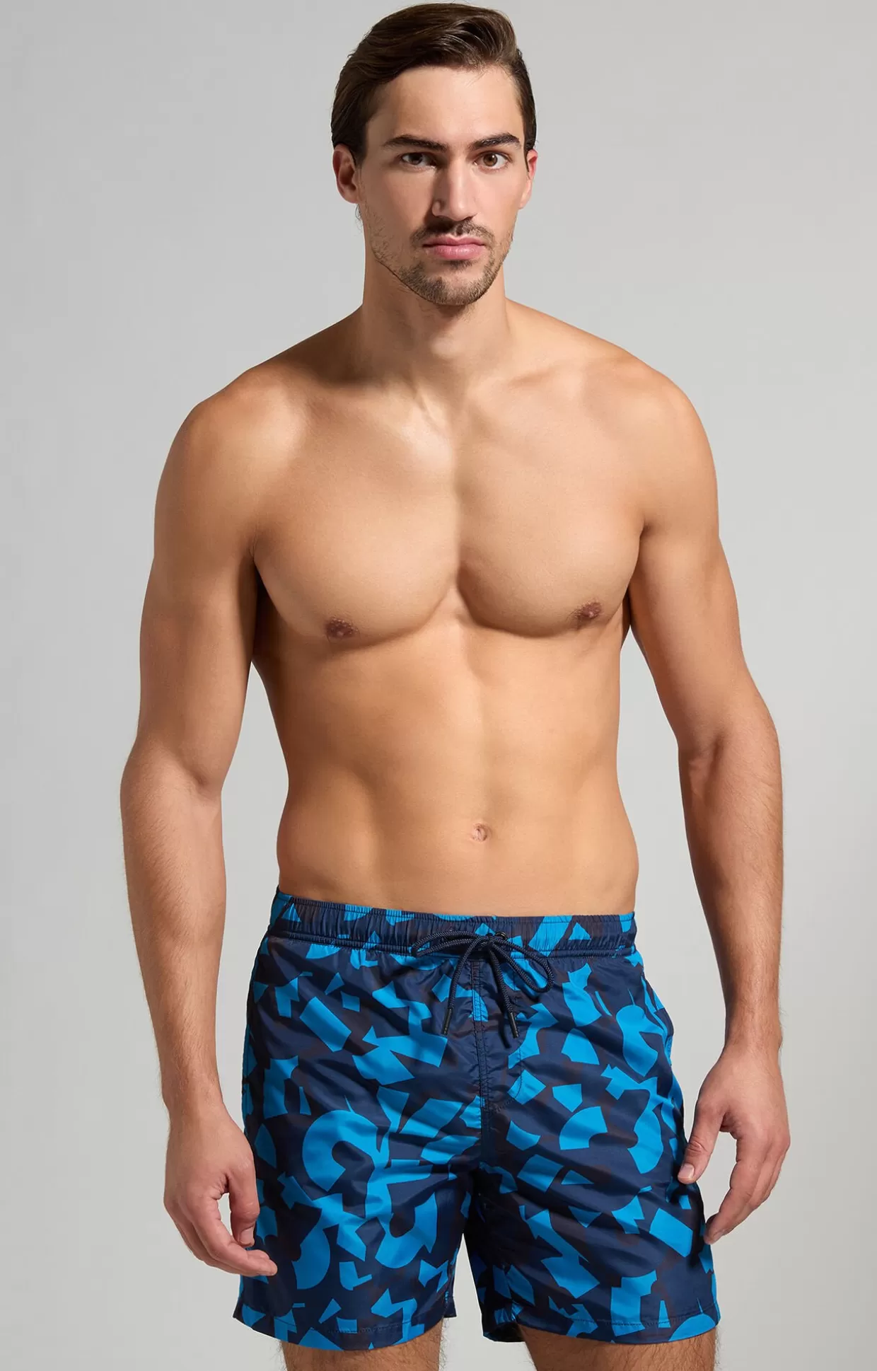 Bikkembergs Boxer Uomo Stampa Camo mediterranian blue Cheap