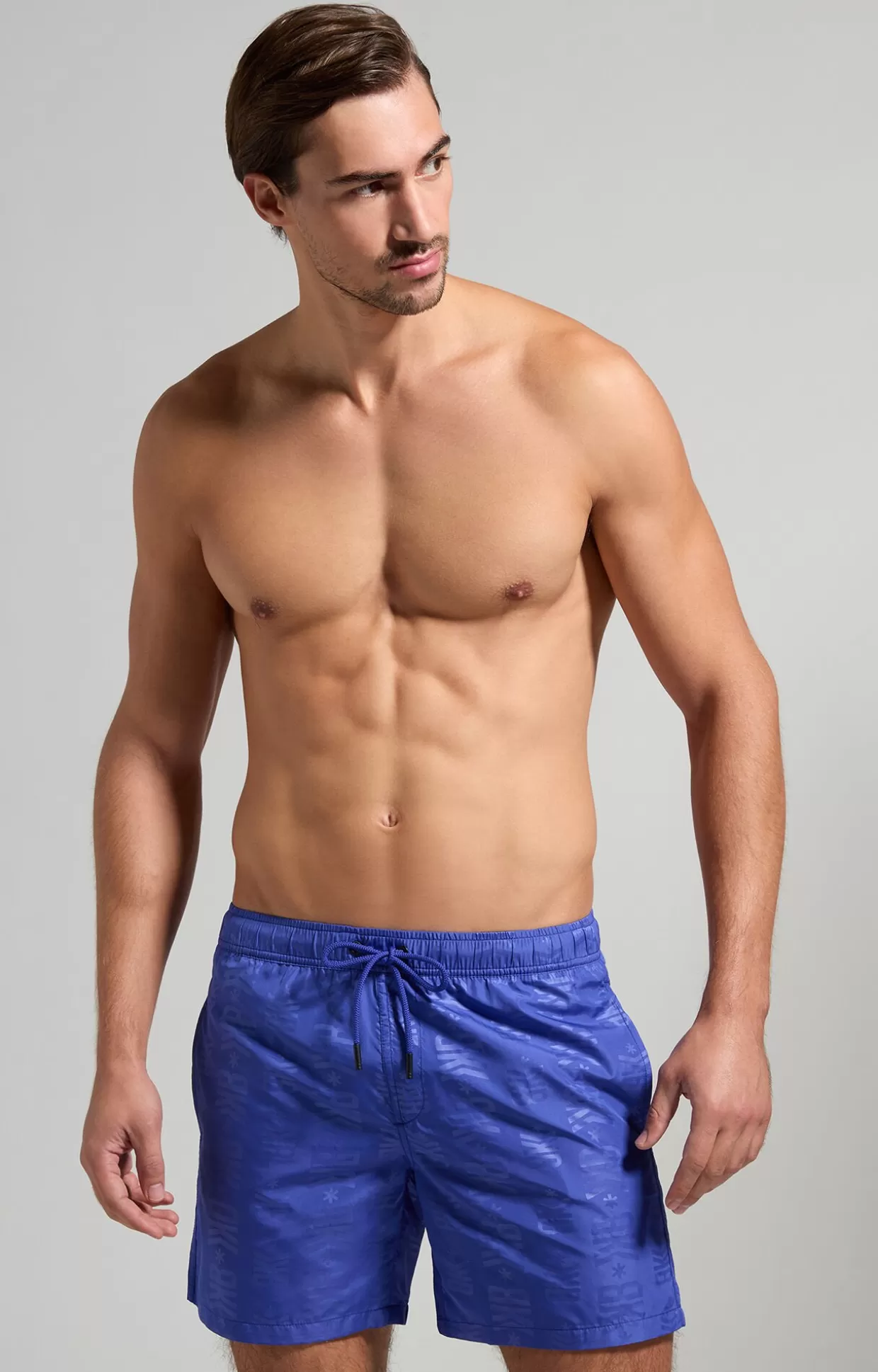 Bikkembergs Boxer Uomo Stampa In Tinta clematis blue Cheap