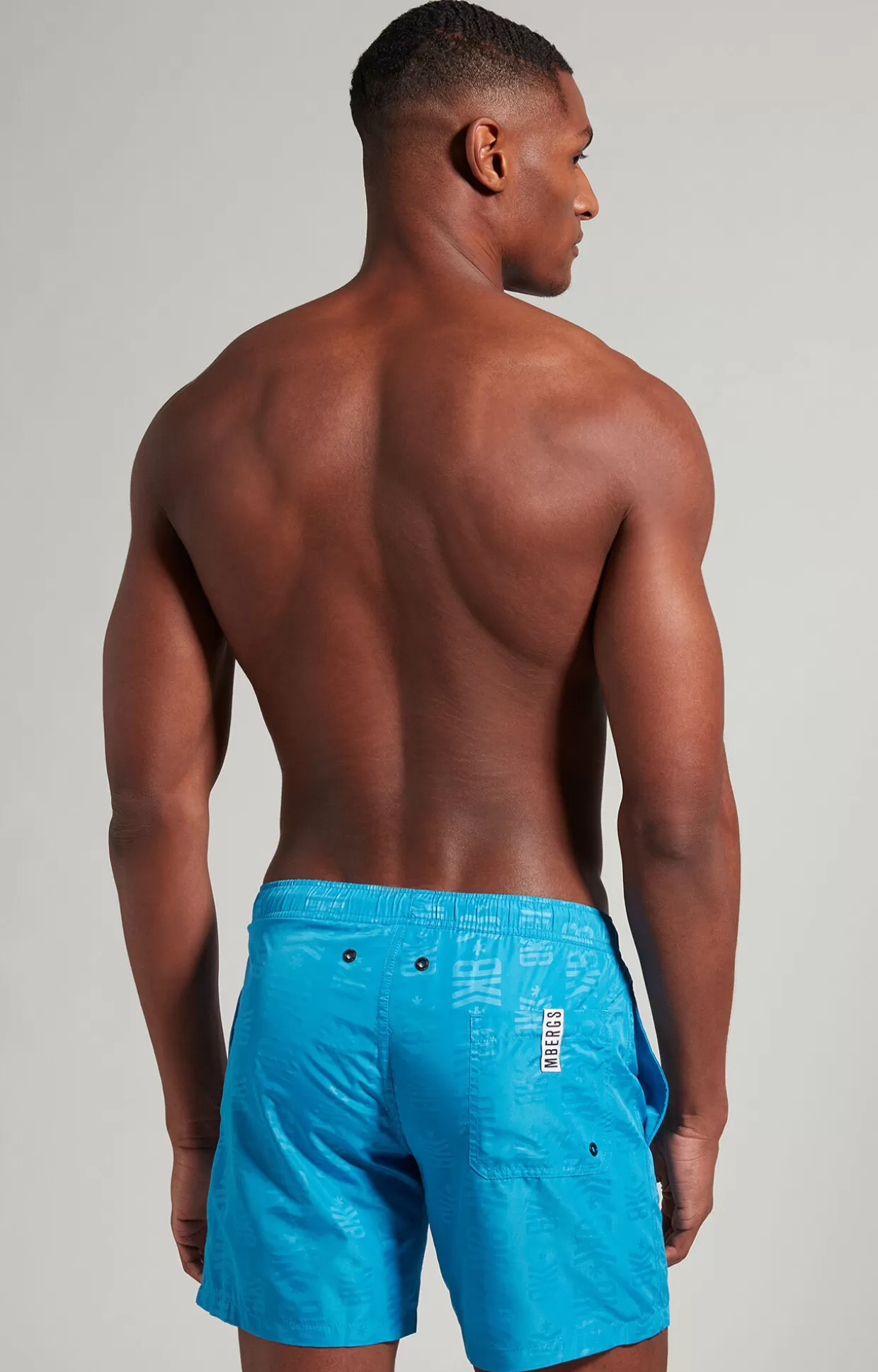 Bikkembergs Boxer Uomo Stampa In Tinta mediterranian blue Flash Sale