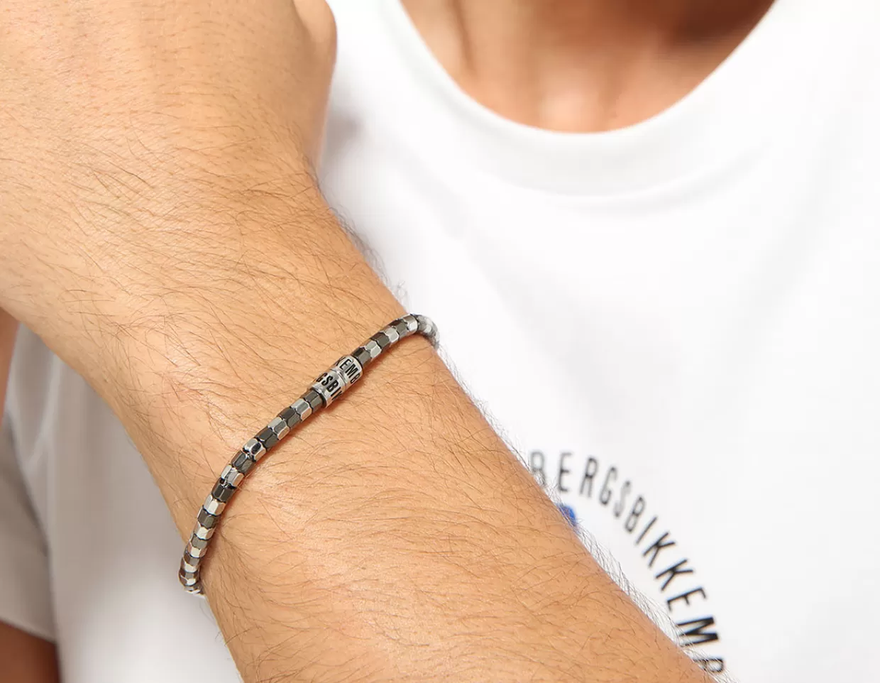 Bikkembergs Bracciale Da Uomo Con Elementi A Due Colori 350 Flash Sale