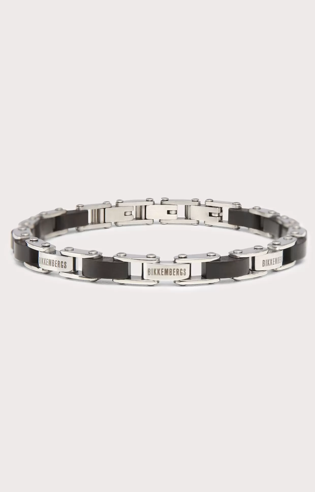 Bikkembergs Bracciale Uomo In Ebano E Acciaio bianco Cheap