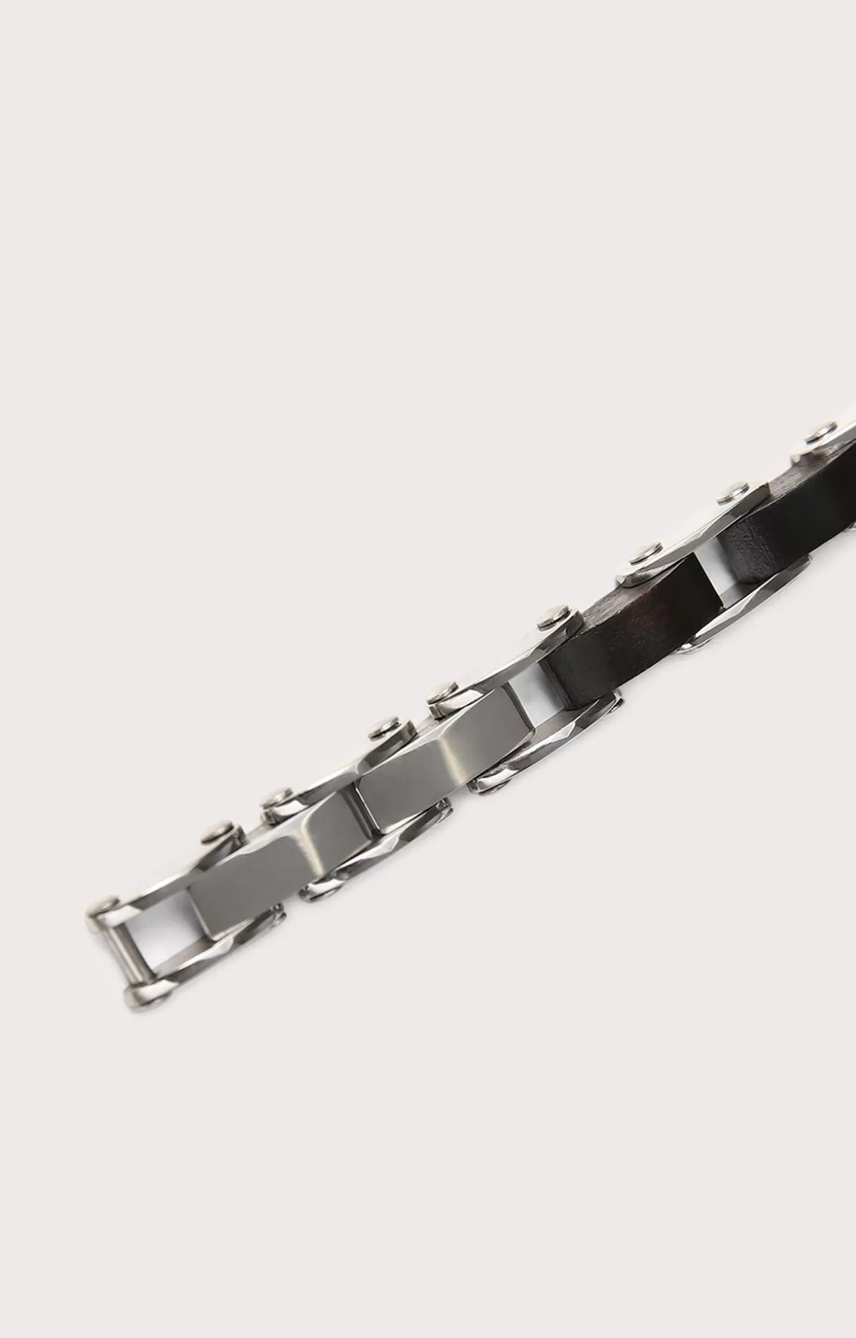 Bikkembergs Bracciale Uomo In Ebano E Acciaio bianco Cheap