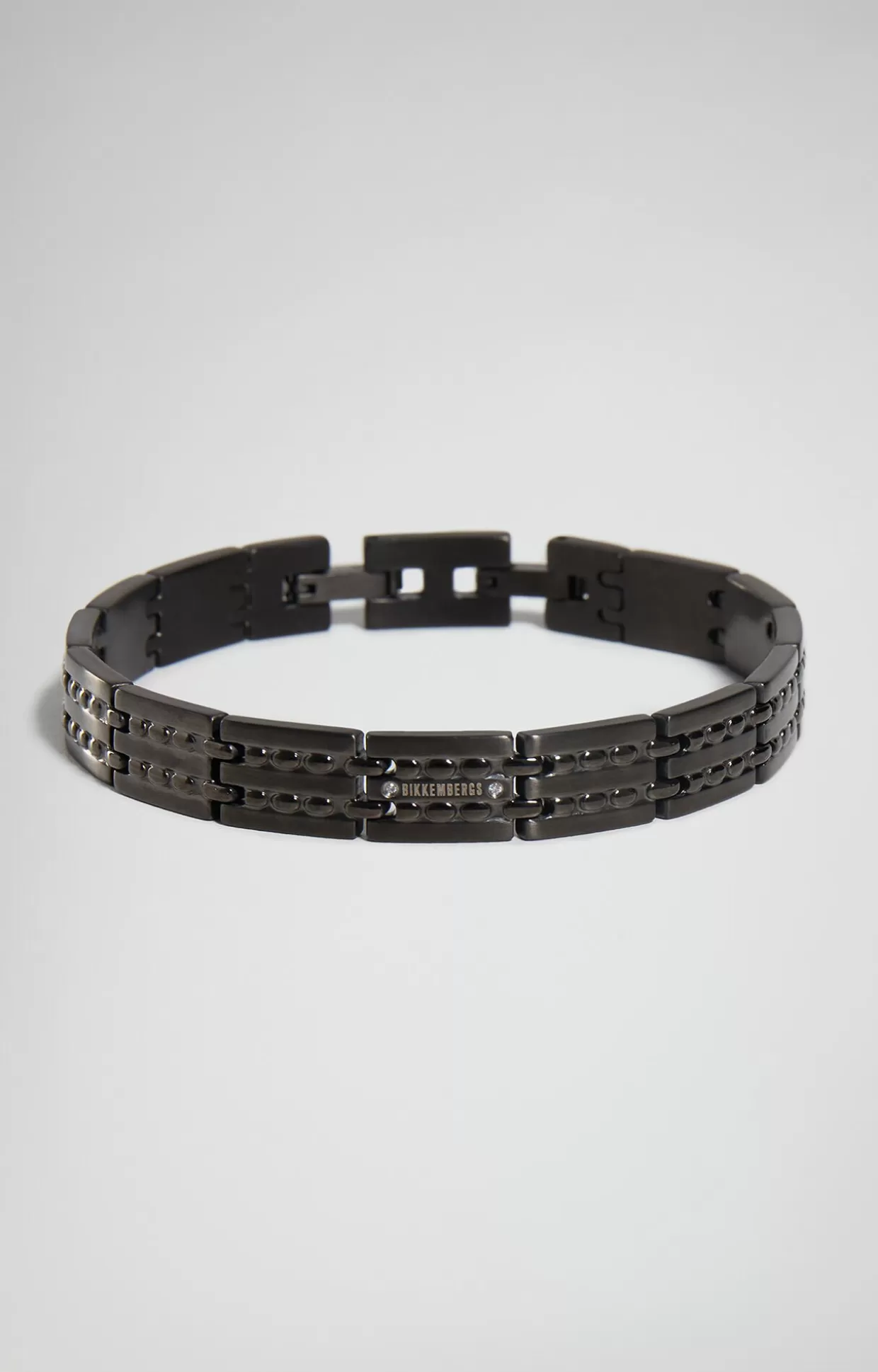 Bikkembergs Bracciale Uomo Input Con Diamanti grey Flash Sale