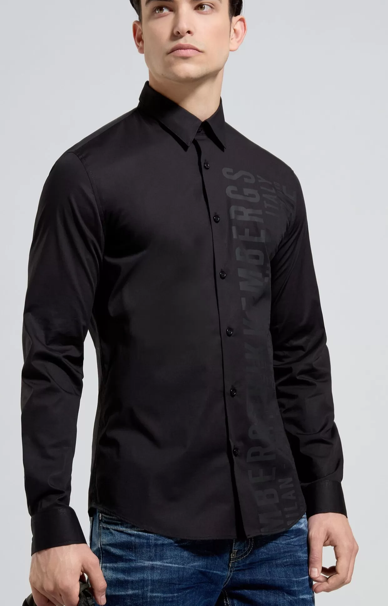 Bikkembergs Camicia Slim Fit Uomo Stampata black Outlet