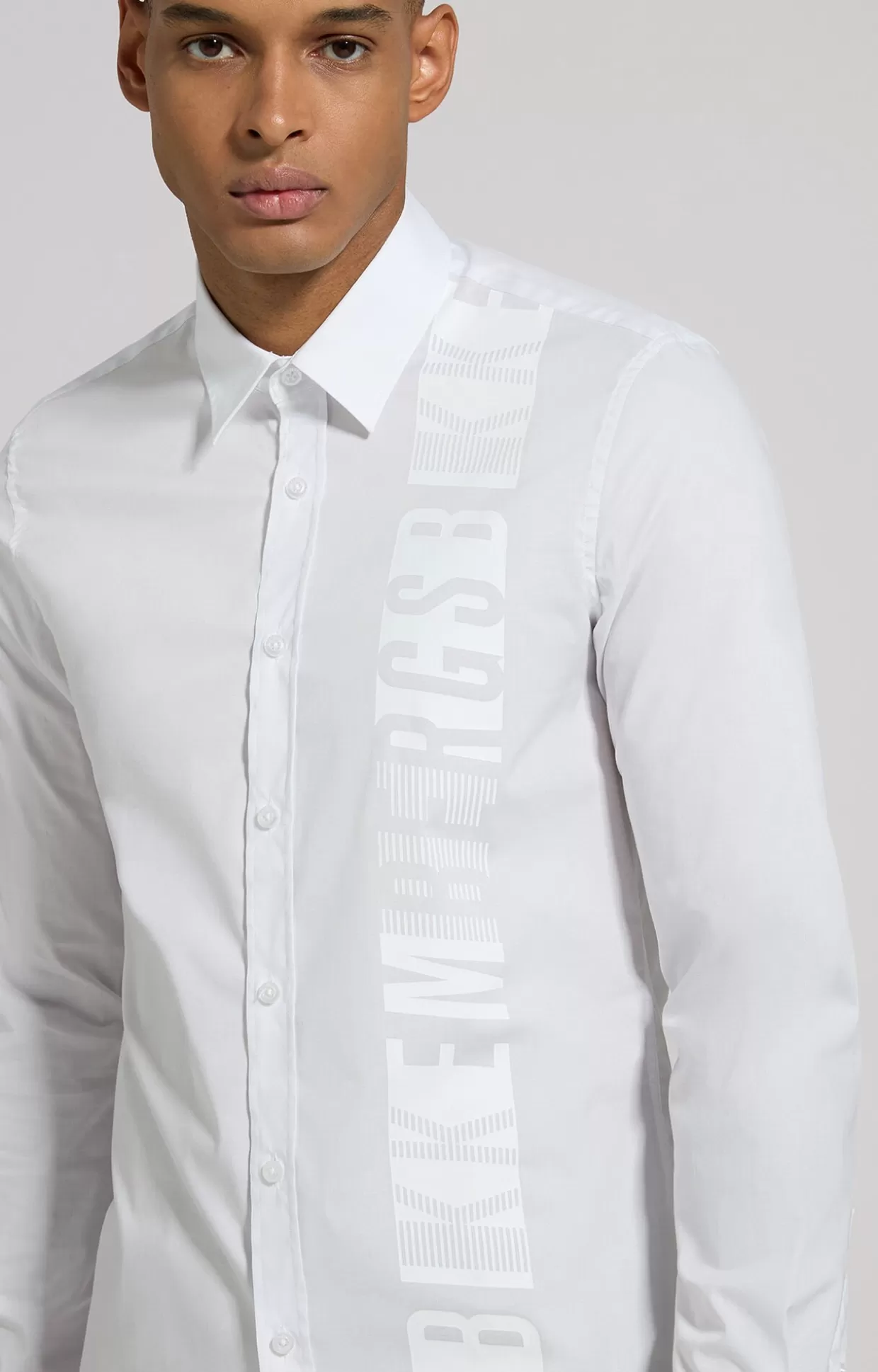 Bikkembergs Camicia Slim Fit Uomo Stampata white Cheap