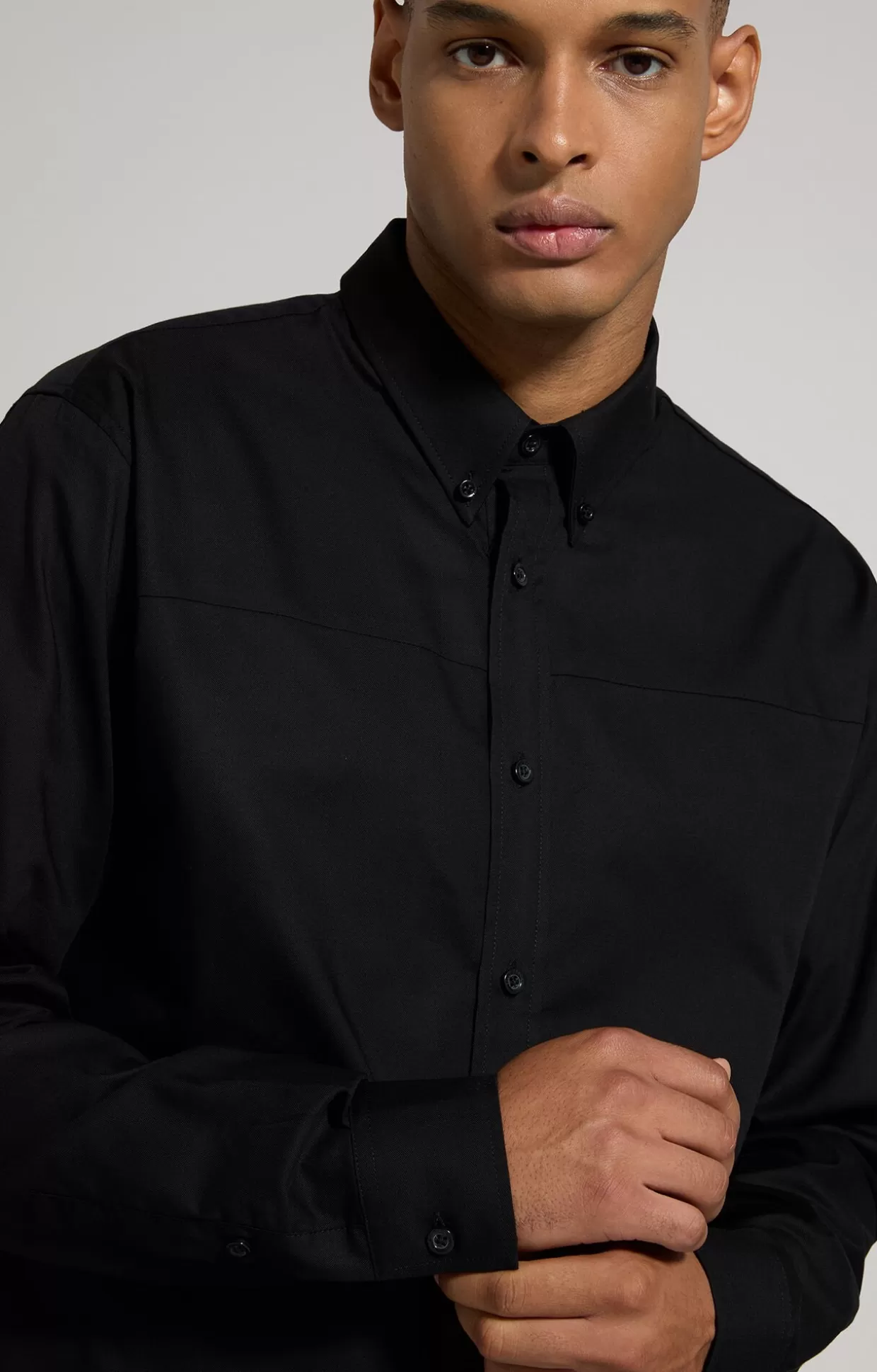 Bikkembergs Camicia Uomo Con Ricamo E Intarsi meteorite black Fashion