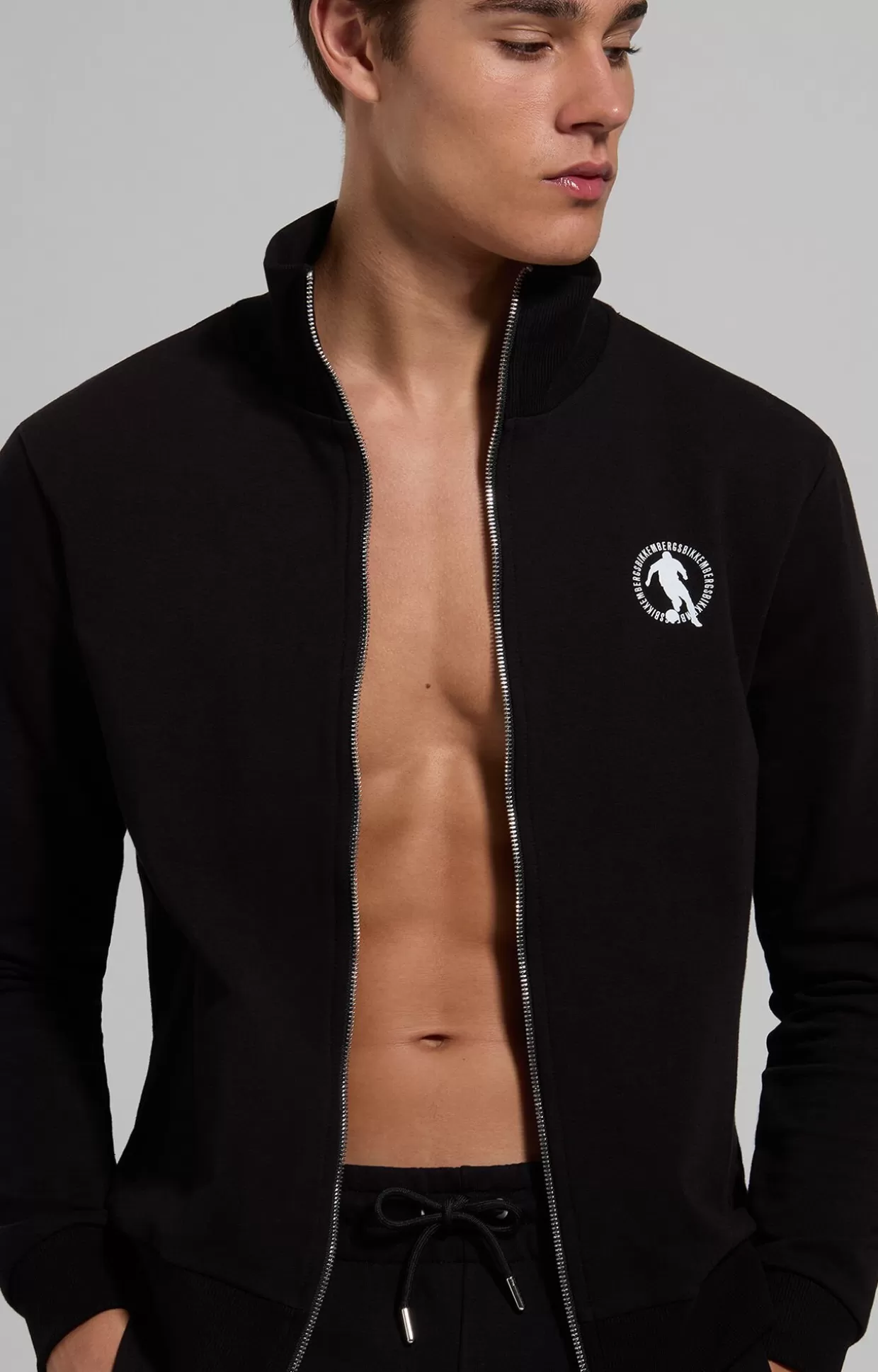 Bikkembergs Felpa Da Uomo Con Zip Soccer black Outlet