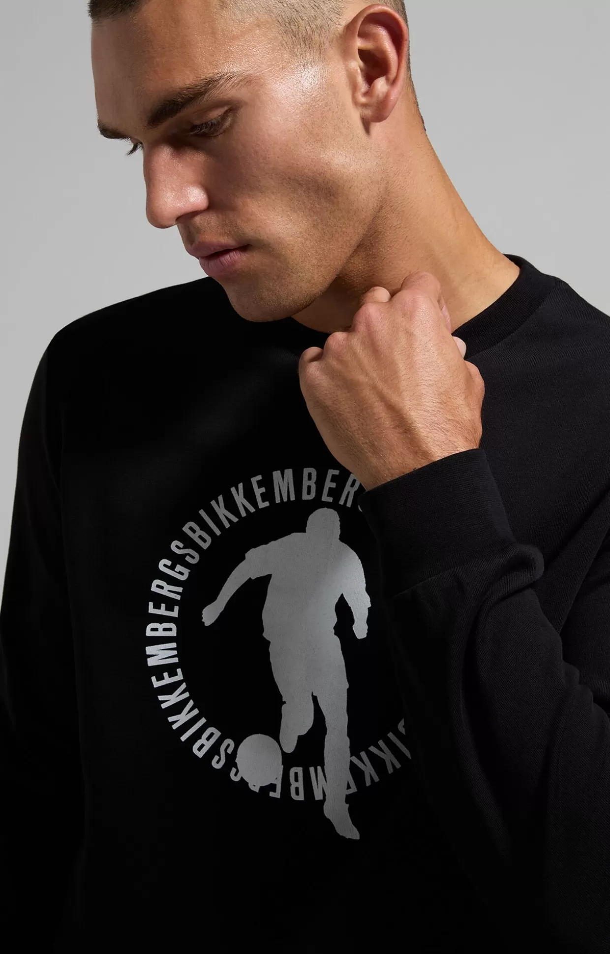 Bikkembergs Felpa Girocollo Da Uomo Soccer black Sale