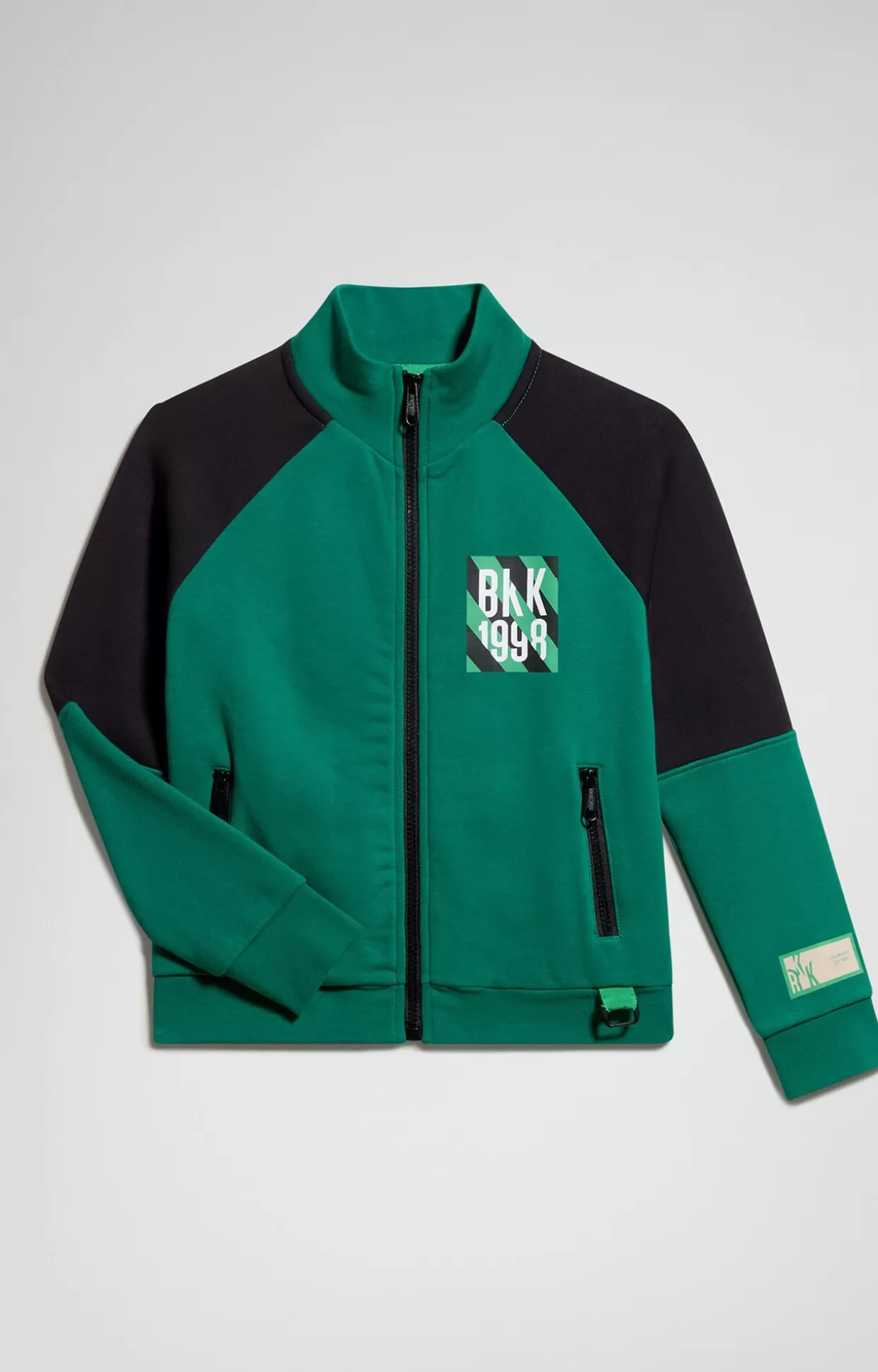 Bikkembergs Felpa Ragazzo Color Block green jacket Sale