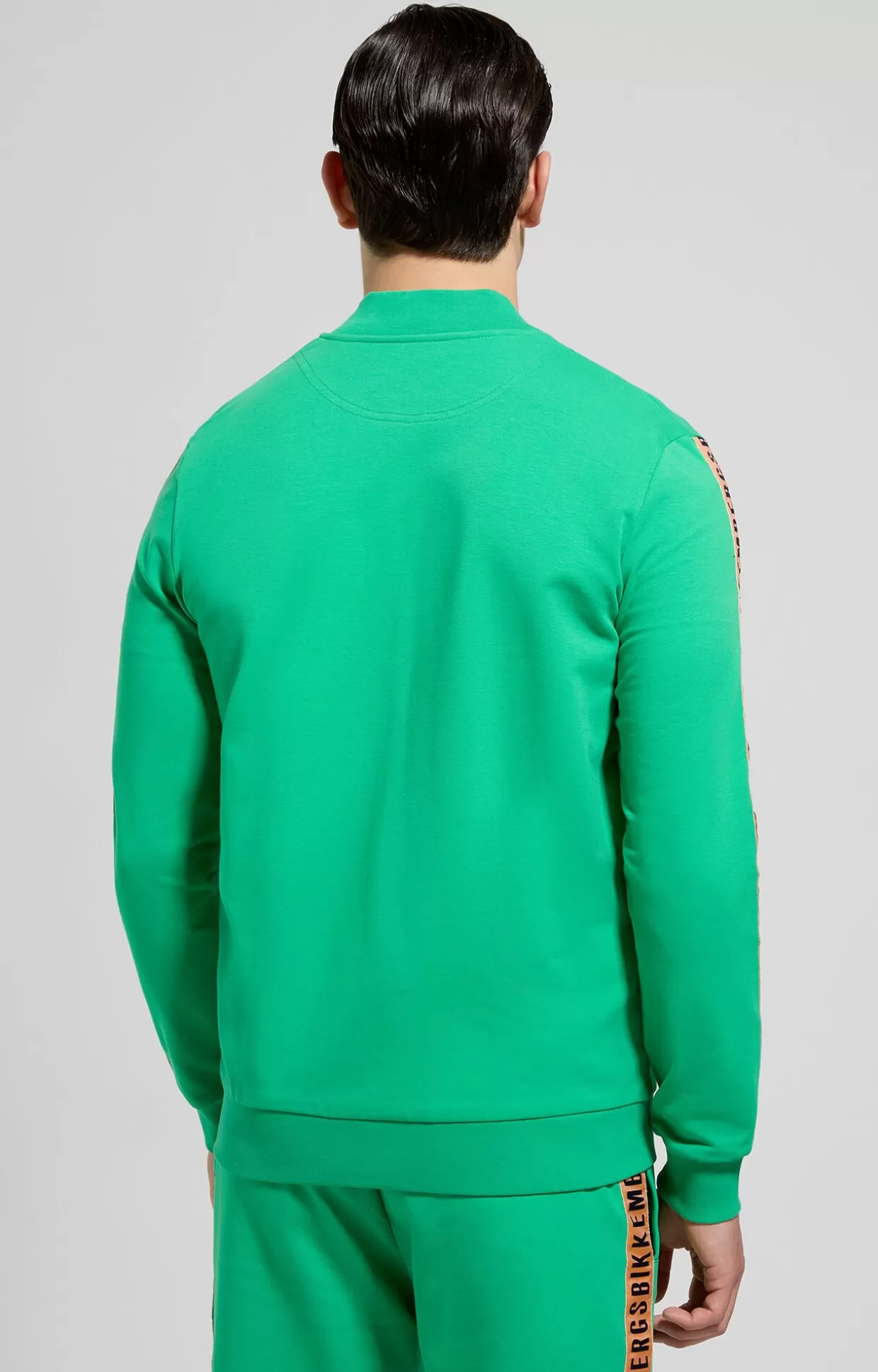 Bikkembergs Felpa Uomo Zip Con Tape bright green Cheap