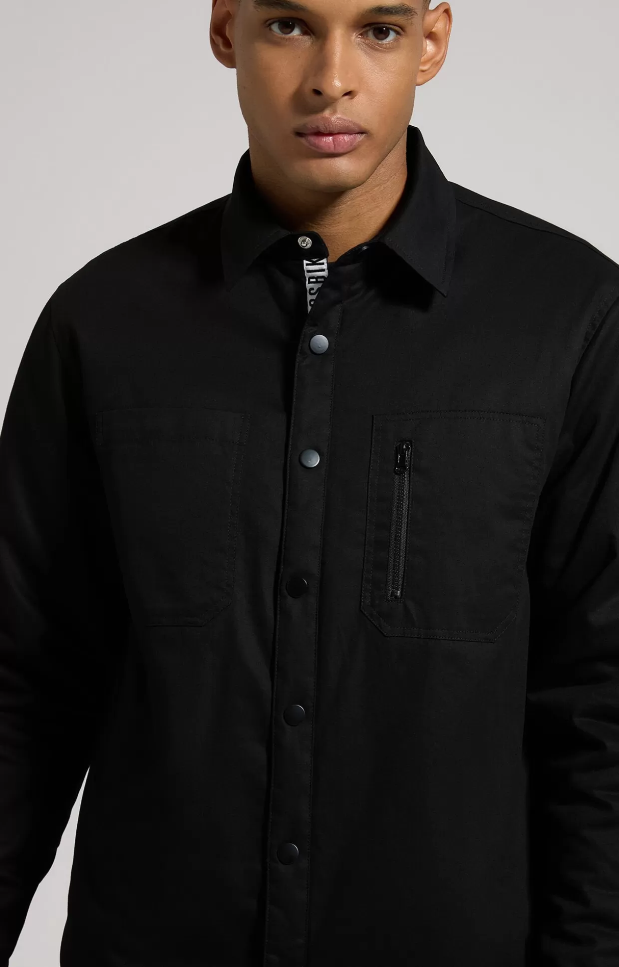 Bikkembergs Giacca-camicia Uomo meteorite black Outlet