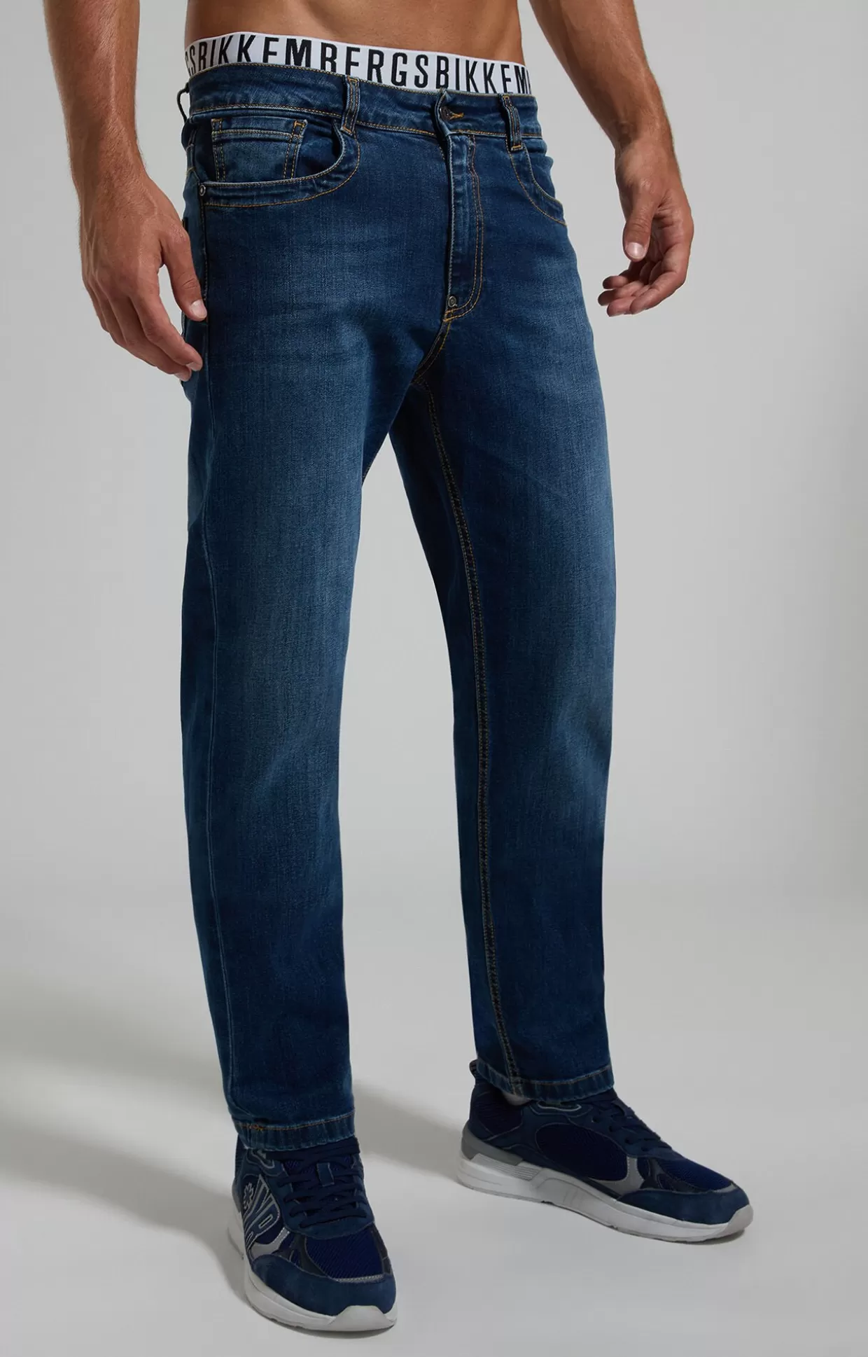 Bikkembergs Jeans Délavé Uomo l3 blue denim Flash Sale