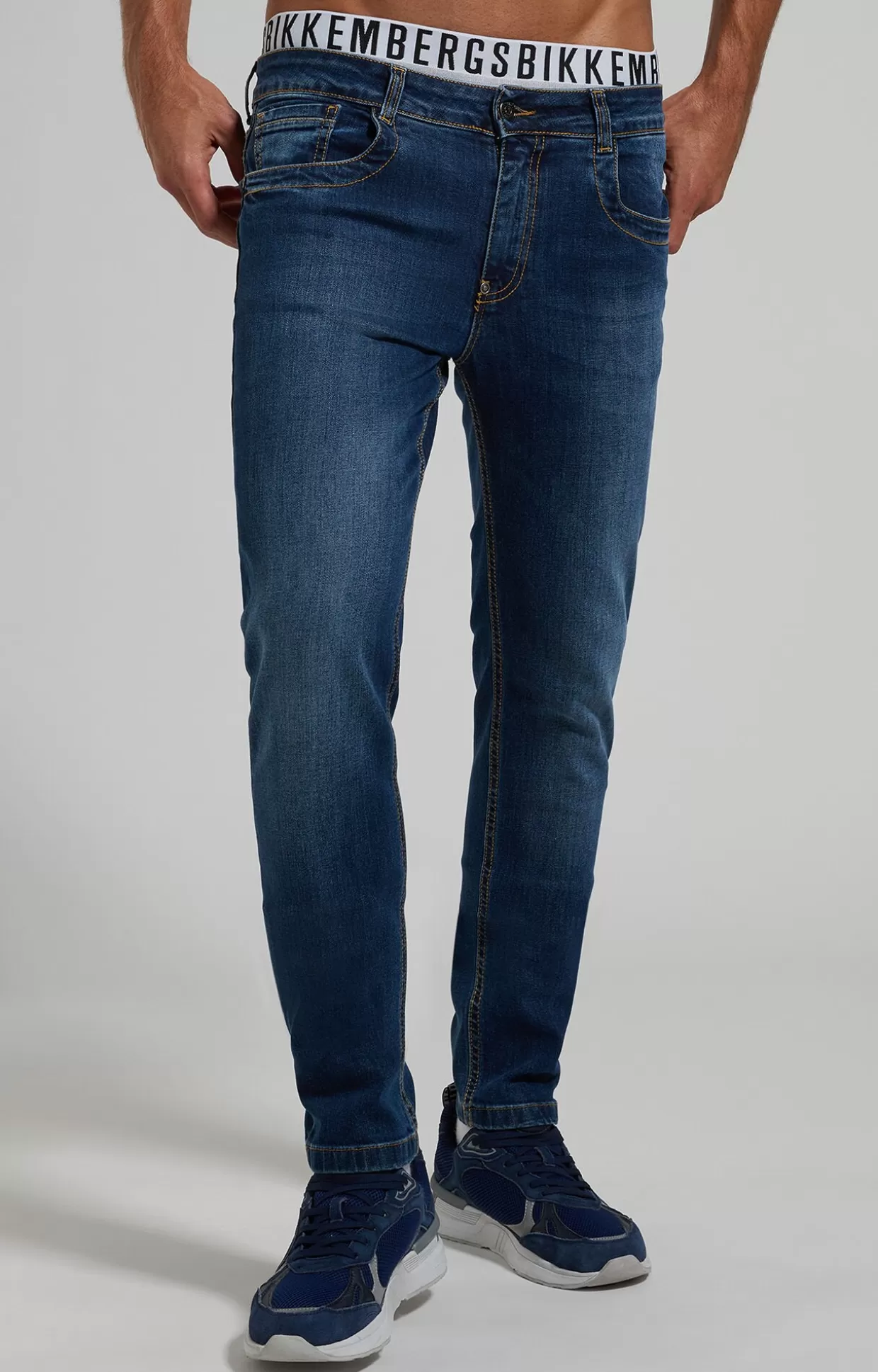 Bikkembergs Jeans Slim Fit Uomo l3 blue denim Online