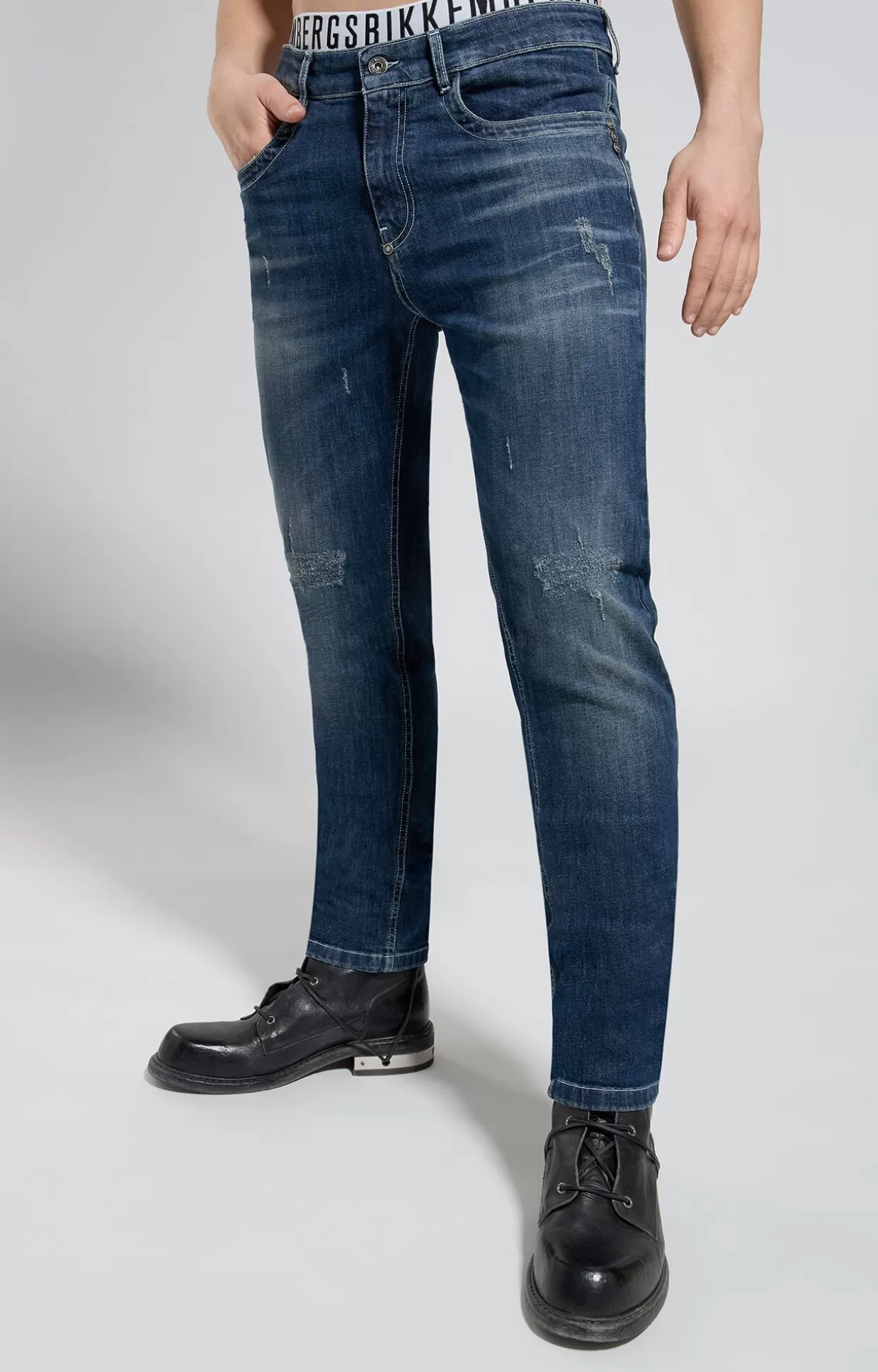 Bikkembergs Jeans Uomo Slim Fit l12 blue denim Online