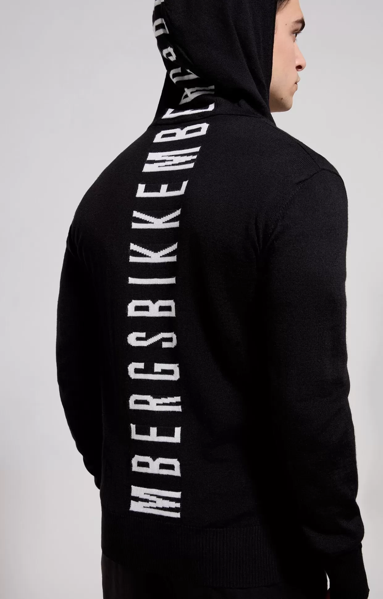 Bikkembergs Maglia Uomo In Lana Con Zip black Fashion