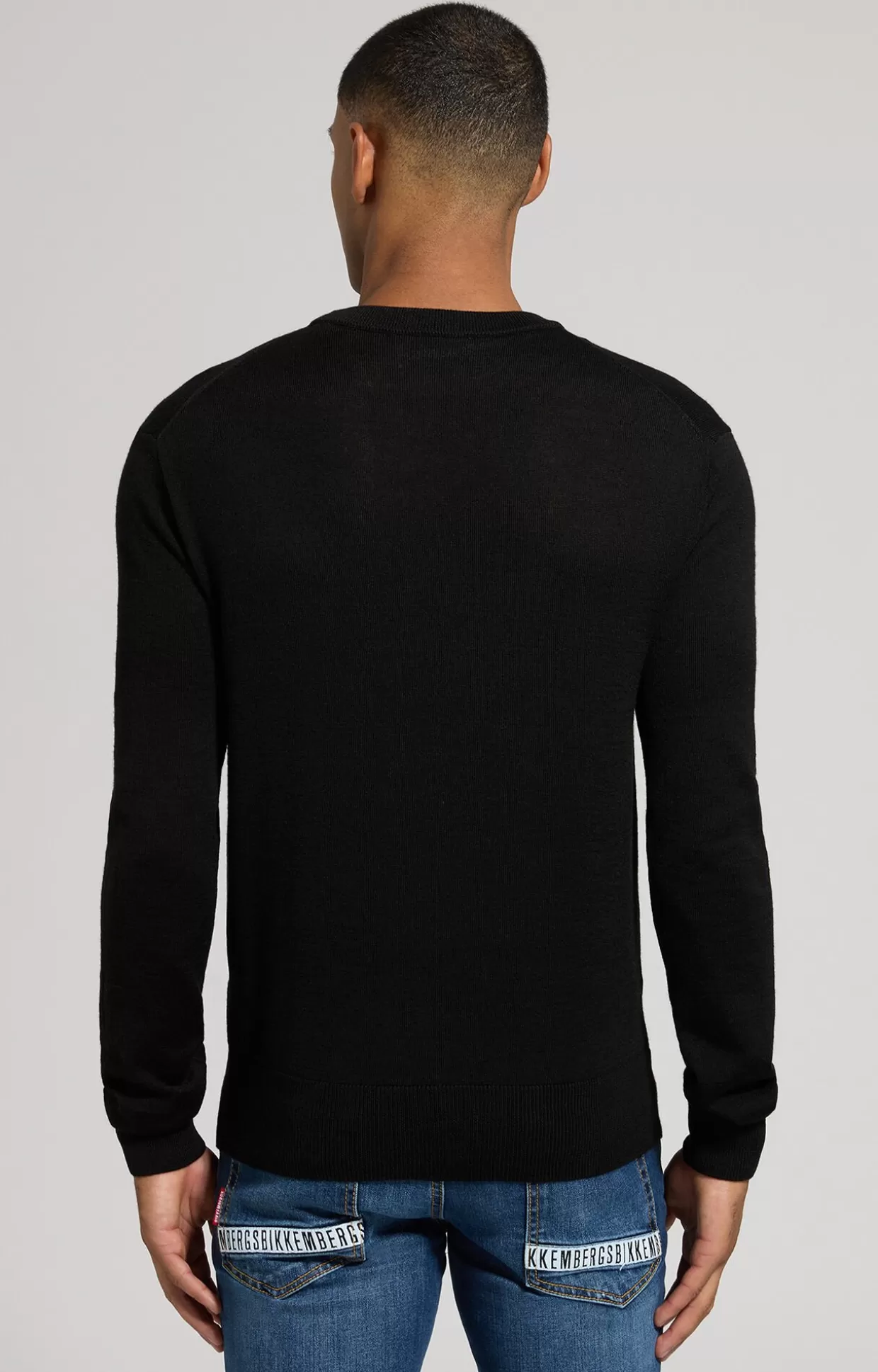 Bikkembergs Maglia Uomo In Lana Slim Fit black Best