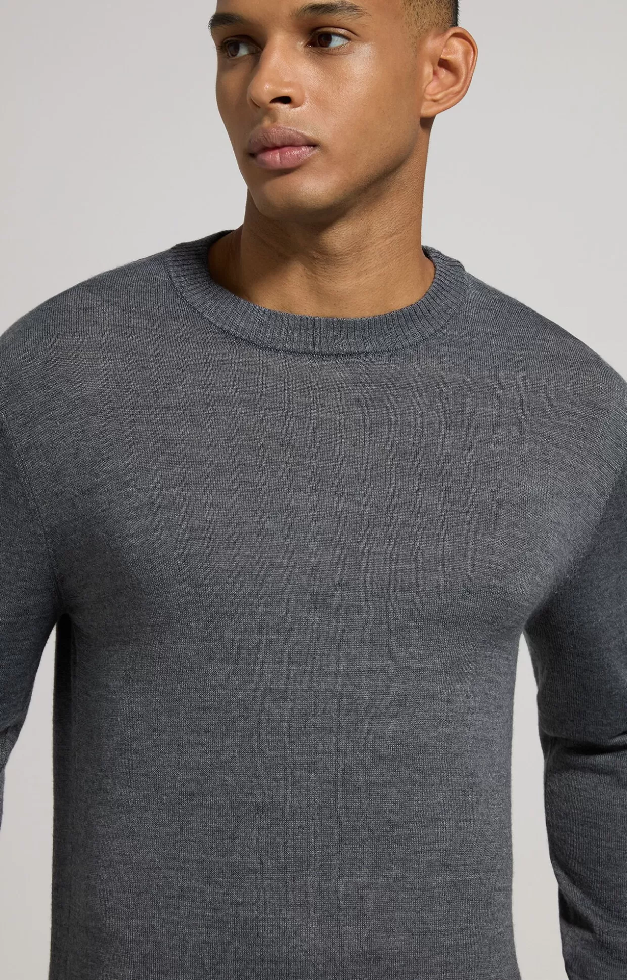 Bikkembergs Maglia Uomo Logo Jacquard grey mel. mid New