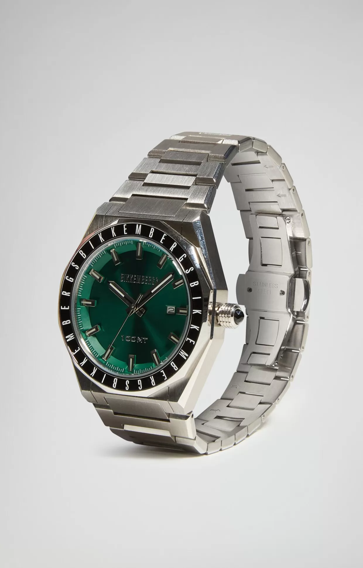 Bikkembergs Orologio Cinturino In Maglia D'acciaio silver/green Cheap