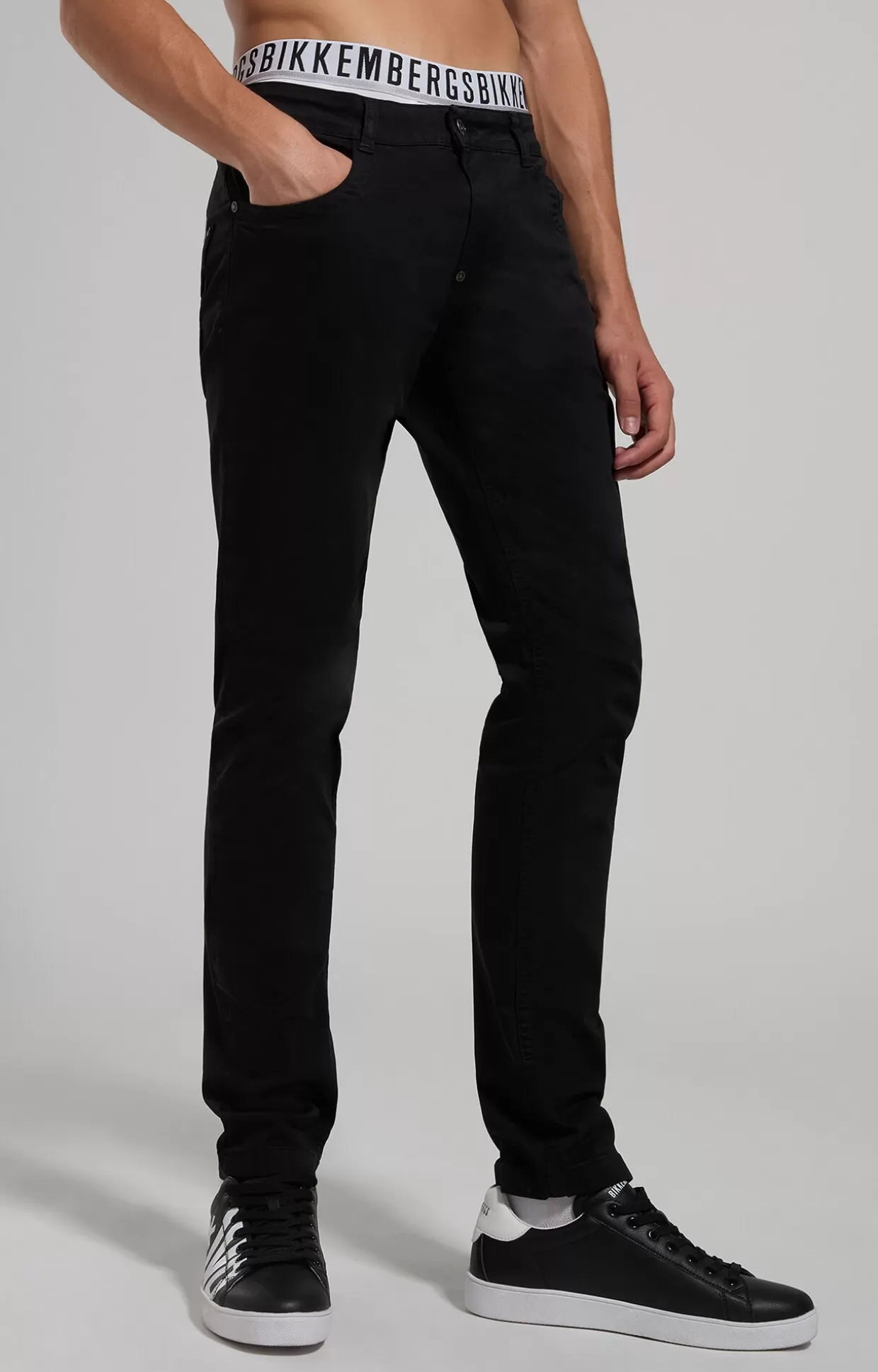 Bikkembergs Pantaloni 5 Tasche Slim Uomo caviar Shop