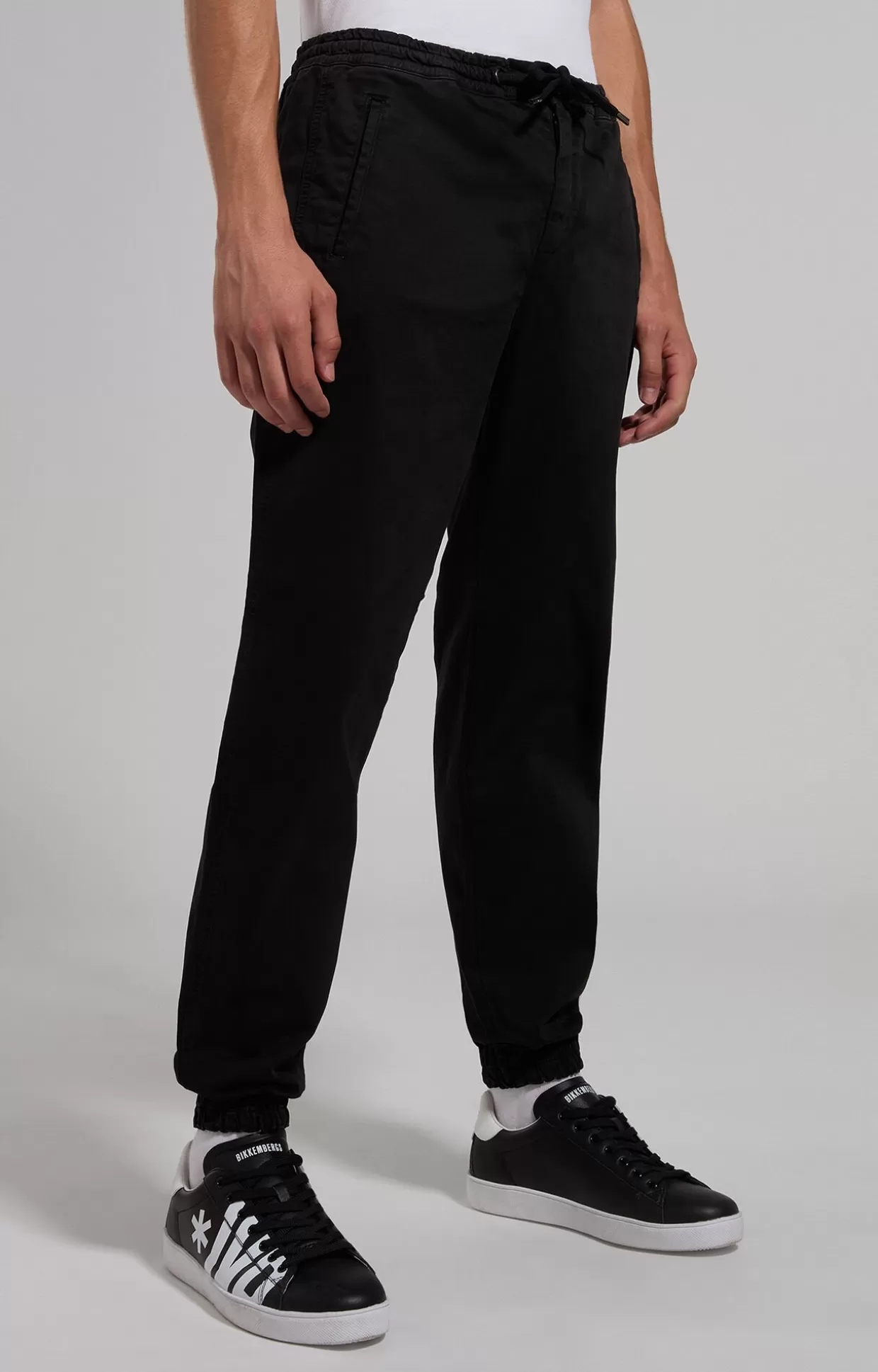 Bikkembergs Pantaloni Joggers Uomo Con Ricamo meteorite black Best