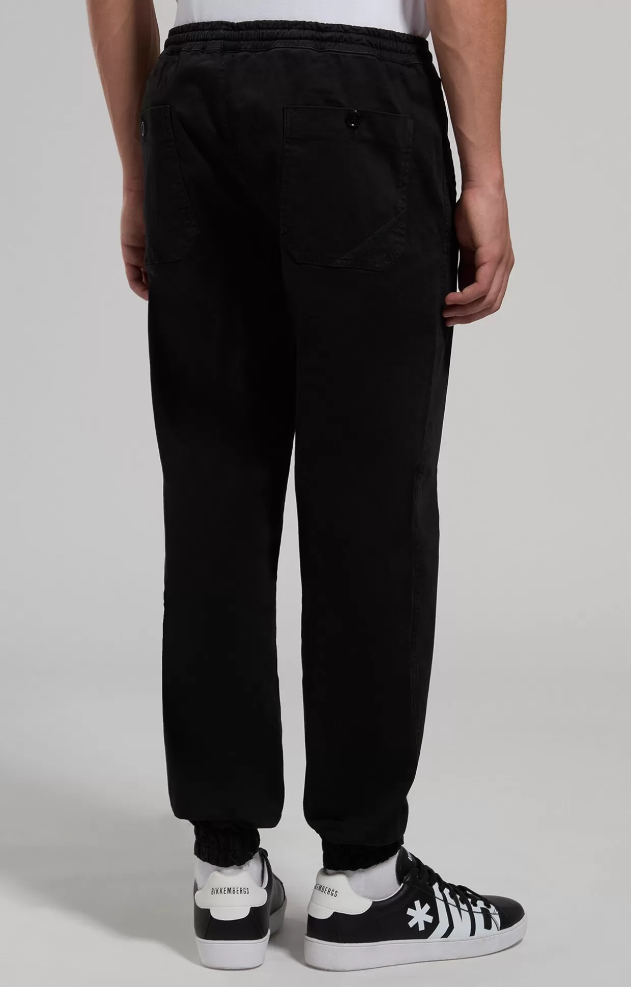 Bikkembergs Pantaloni Joggers Uomo Con Ricamo meteorite black Best