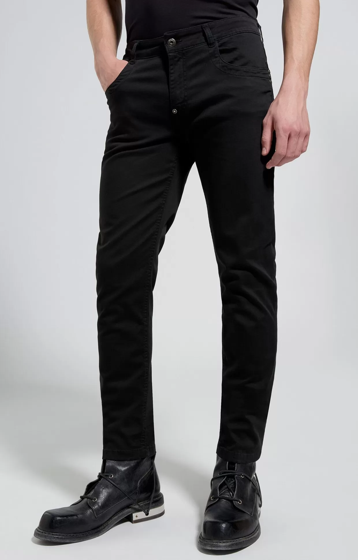 Bikkembergs Pantaloni Slim Fit Uomo 5 Tasche black Outlet