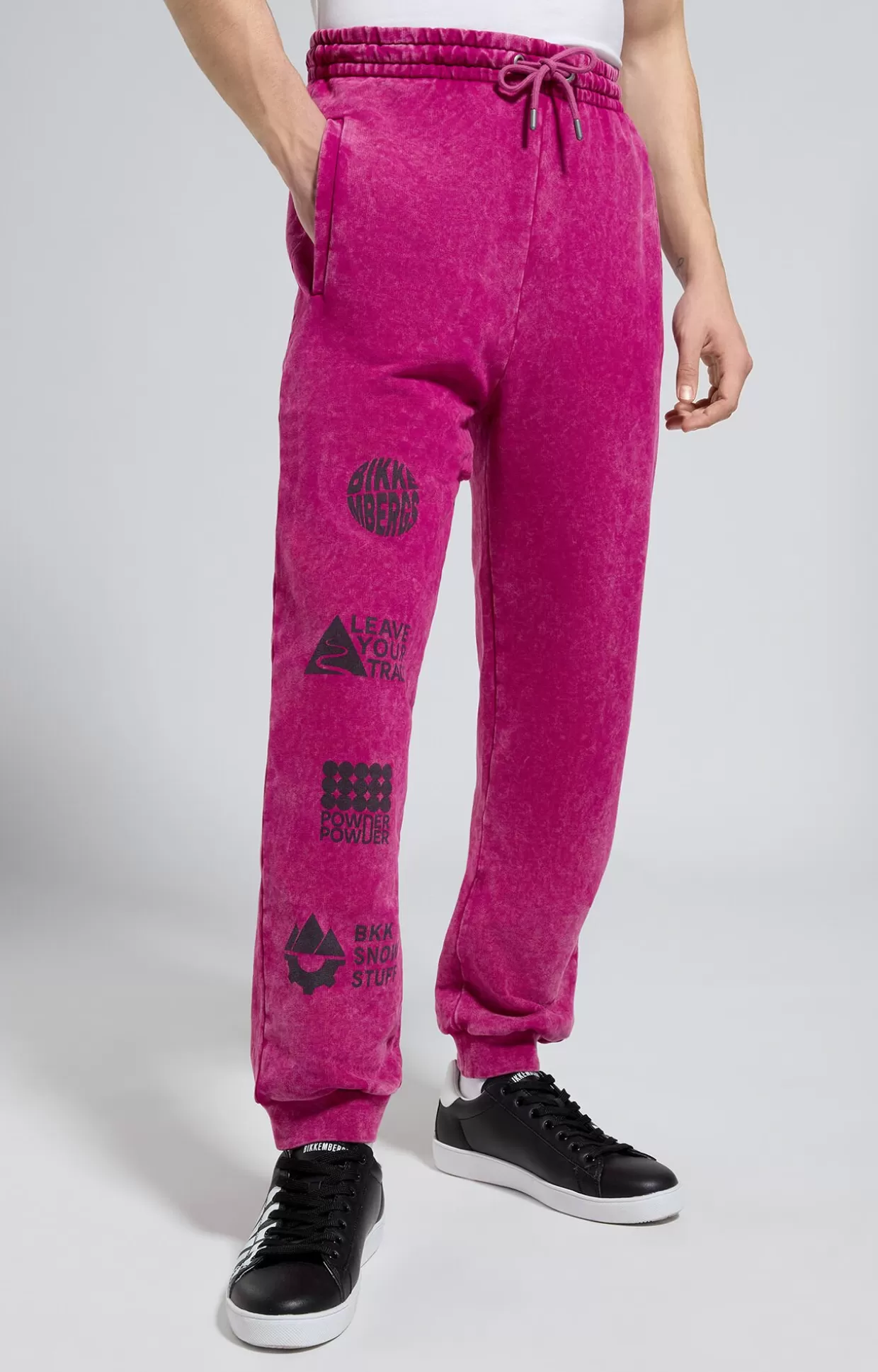 Bikkembergs Pantaloni Tuta Uomo festival fuchsia Fashion