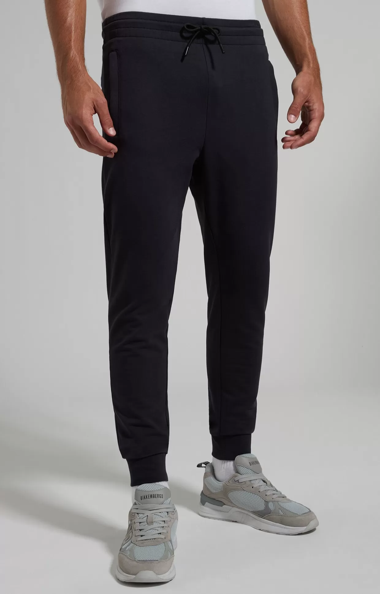 Bikkembergs Pantaloni Tuta Uomo BKK blue graphite Best Sale