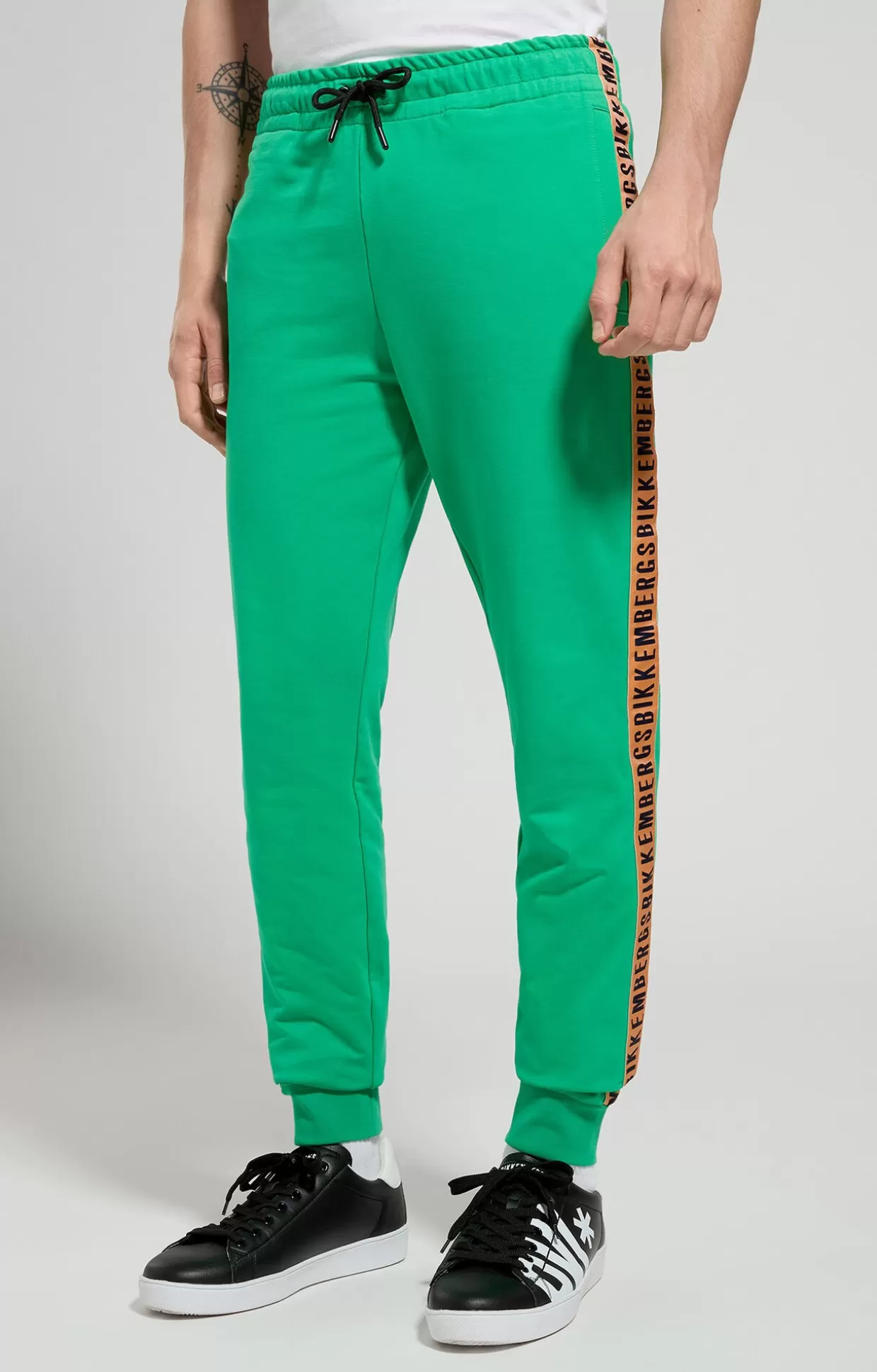 Bikkembergs Pantaloni Tuta Uomo Con Tape bright green Sale