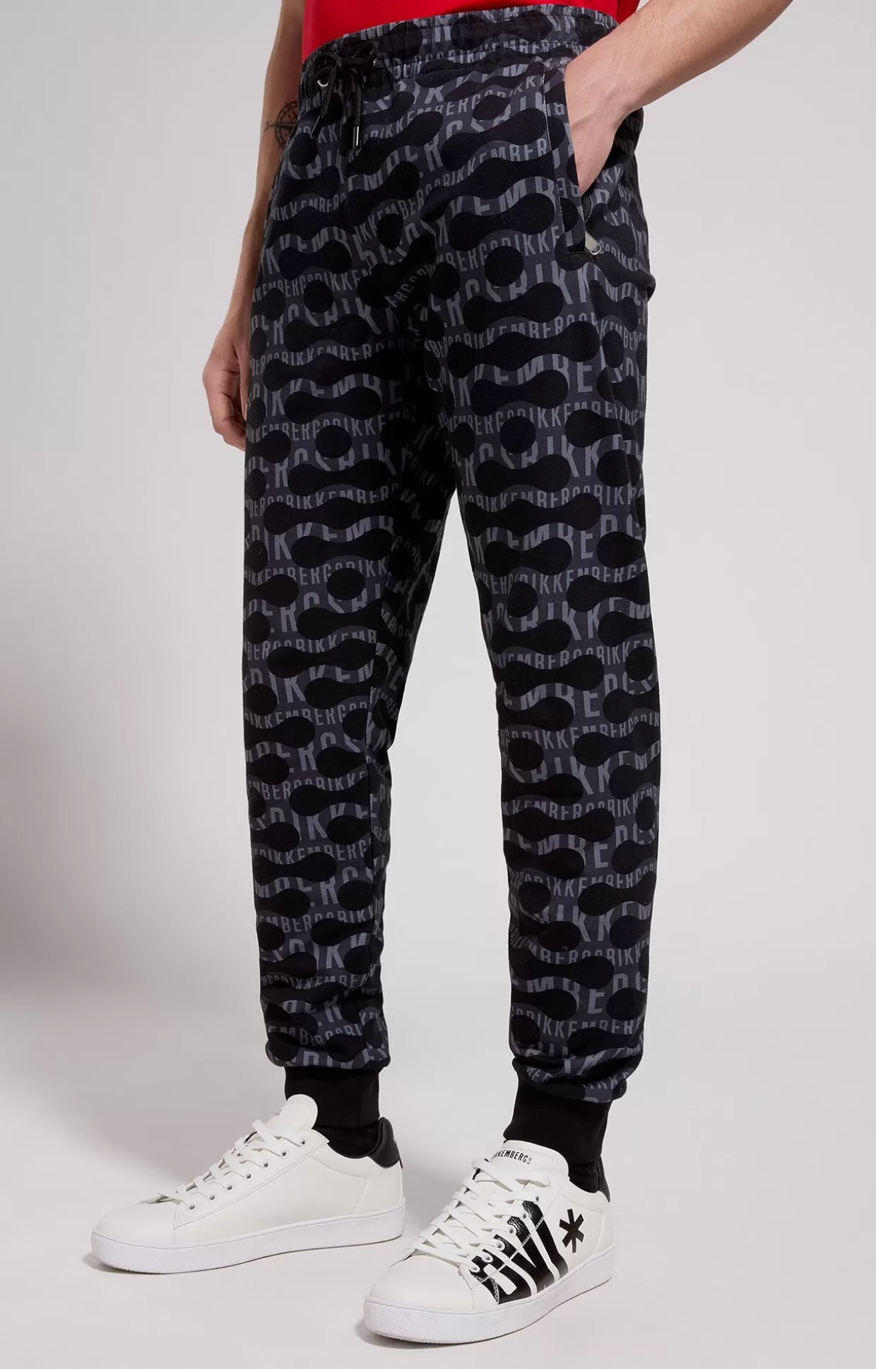 Bikkembergs Pantaloni Tuta Uomo Pop Camouflage black Clearance