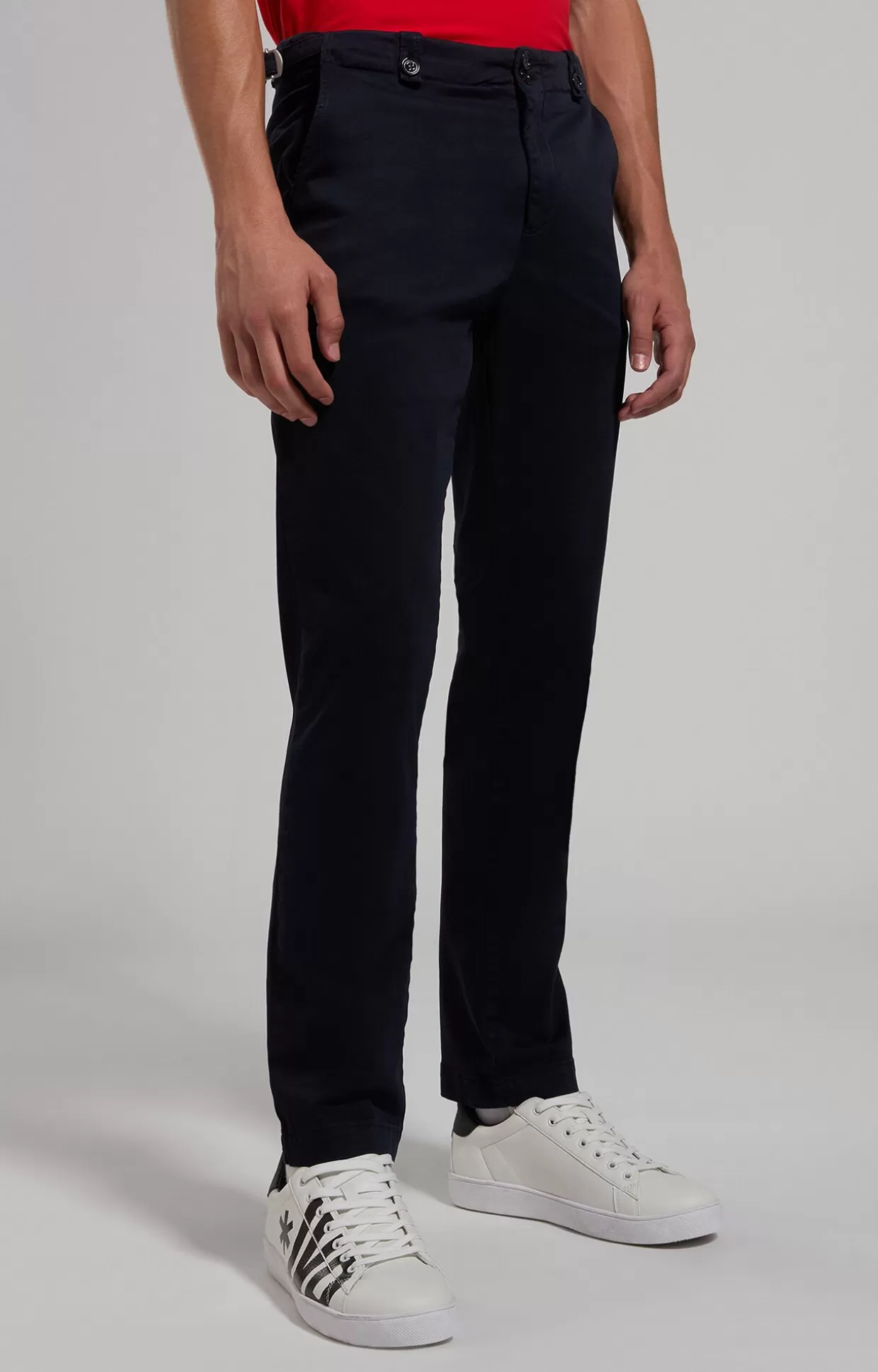 Bikkembergs Pantaloni Uomo Con Cinturini blue graphite Best