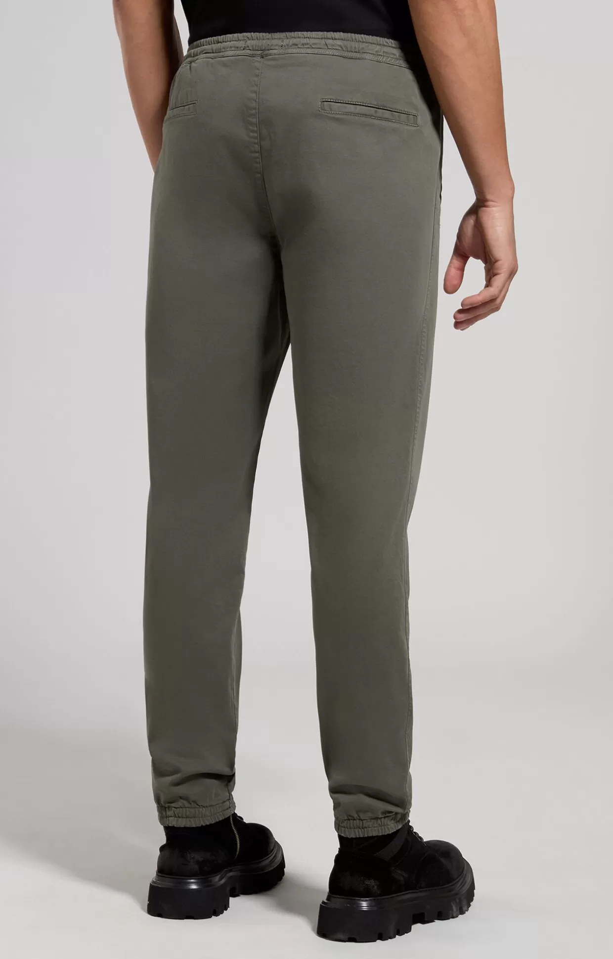 Bikkembergs Pantaloni Uomo Joggers In Gabardina beetle Discount