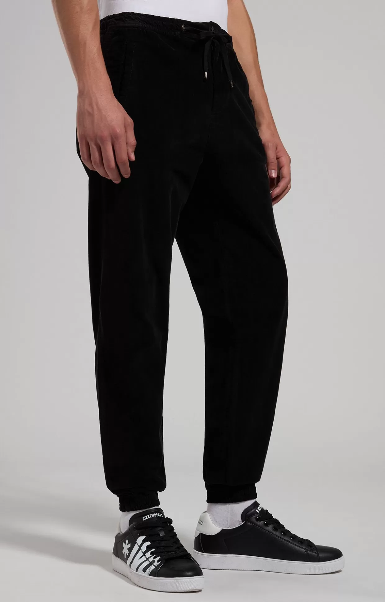 Bikkembergs Pantaloni Uomo Joggers In Velluto black New