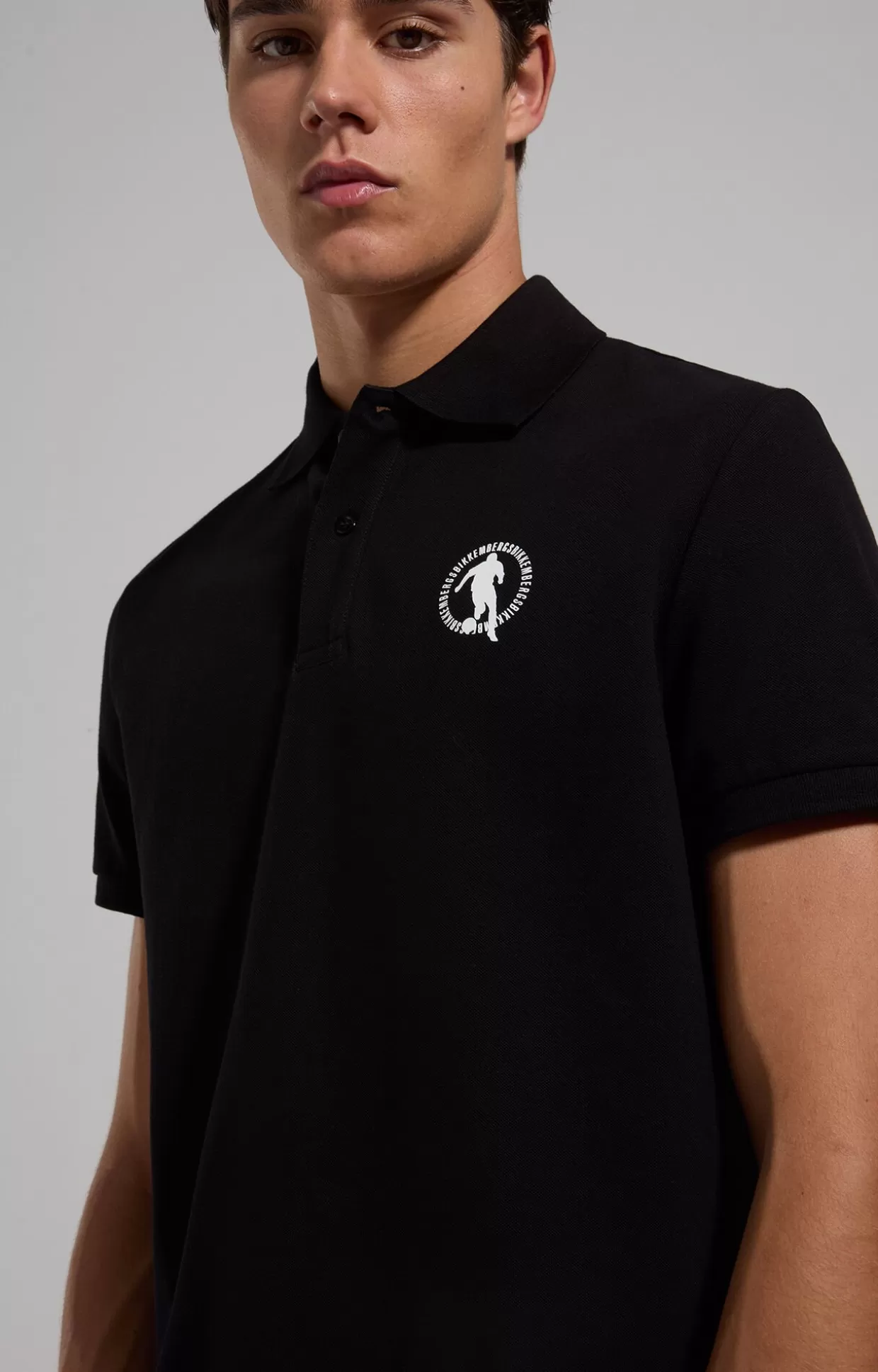 Bikkembergs Polo Uomo Slim Fit black Online