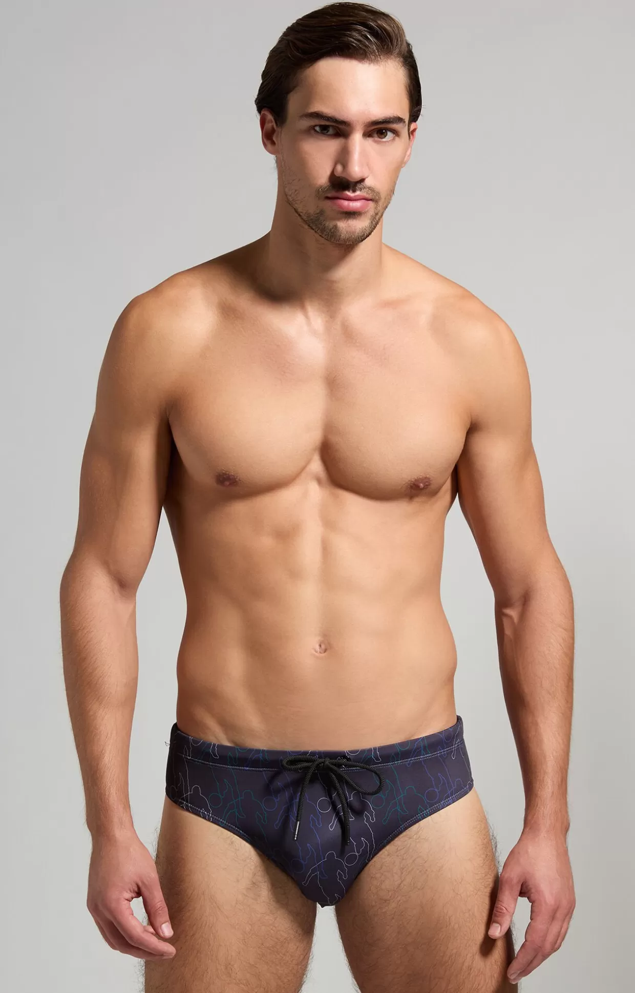 Bikkembergs Slip Mare Uomo Stampa All-over black Best Sale