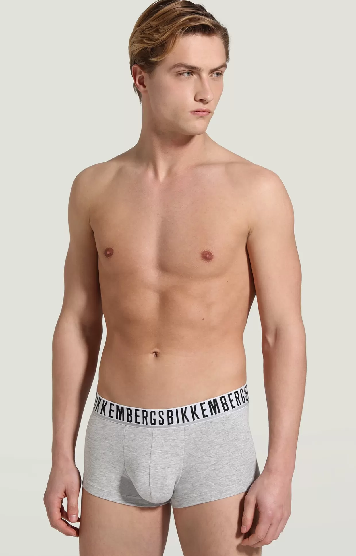 Bikkembergs Tri-pack Boxer Aderenti Uomo grey melange Online