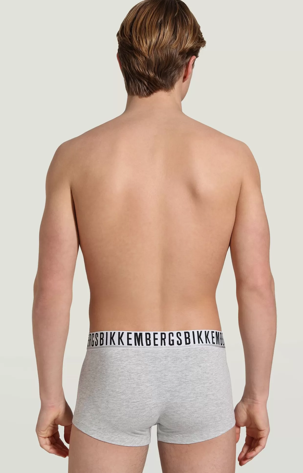 Bikkembergs Tri-pack Boxer Aderenti Uomo grey melange Online